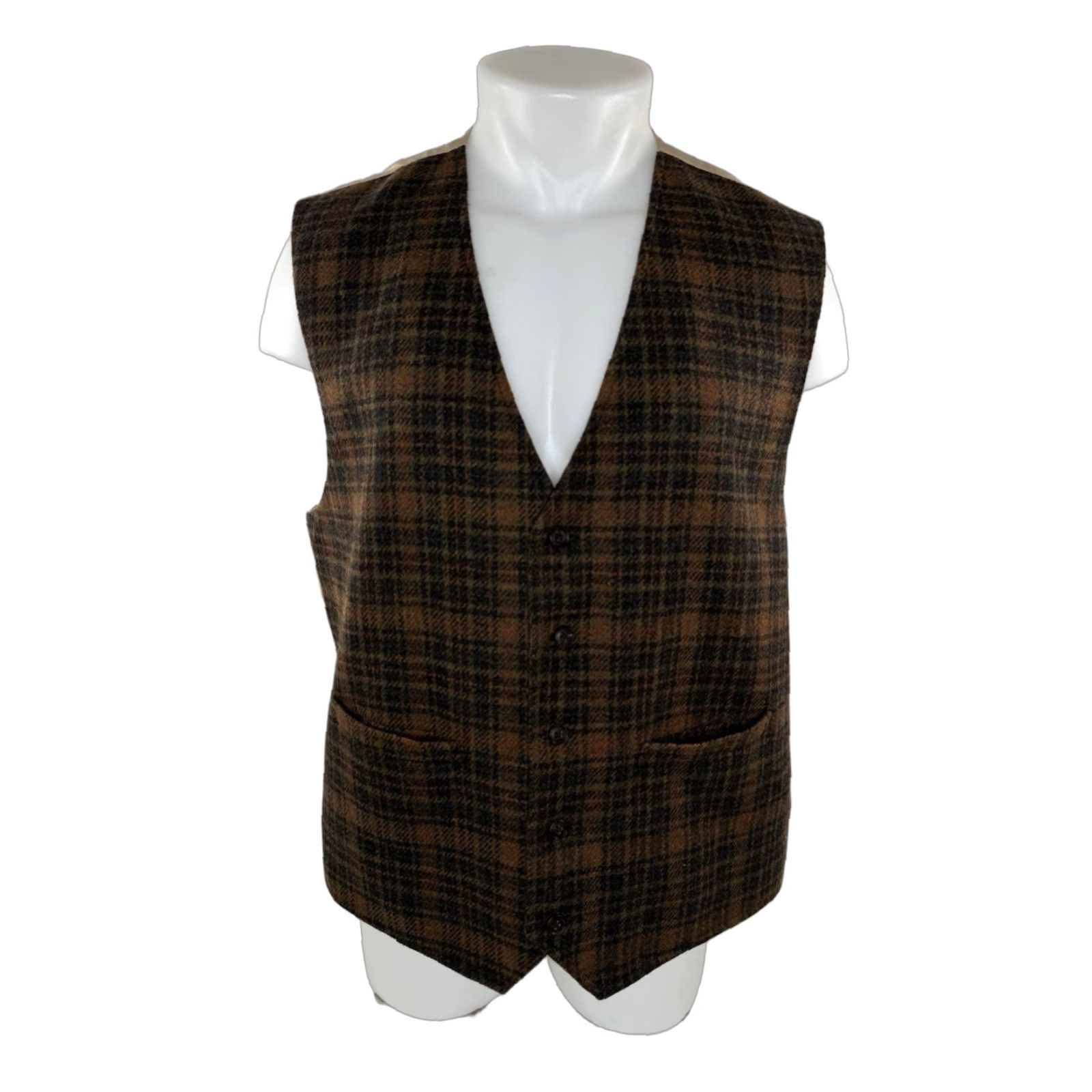 Orvis ORVIS Wool Plaid Mens XL Waistcoat Tweed Vest - EXCELLENT Belt? No, not included/unknown Size US XL / EU 56 / 4 - 1 Thumbnail