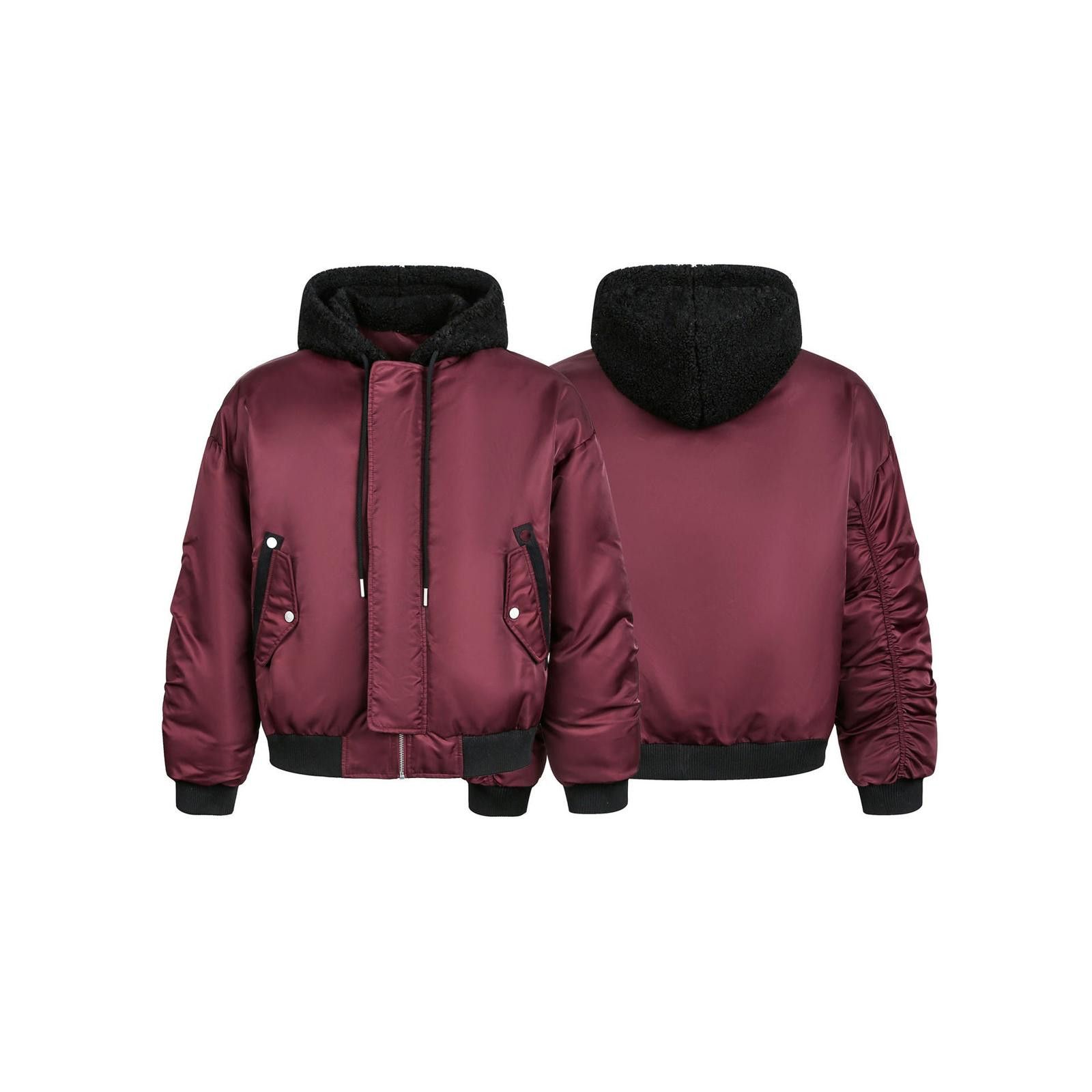 Japanese Brand Shiny Sherpa-Lined Hooded Padded Jacket Size US M / EU 48-50 / 2 - 3 Thumbnail