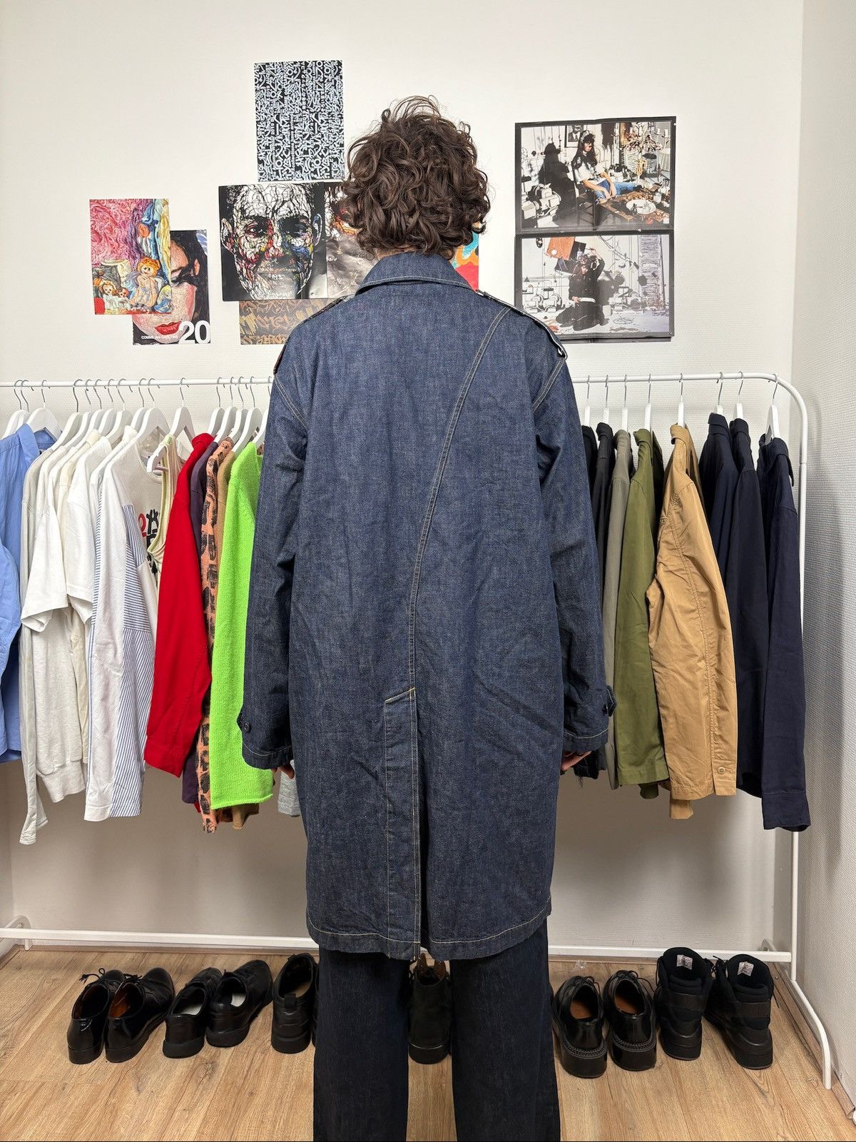 Facetasm Facetasm Denim Layered Long Coat Size US L / EU 52-54 / 3 - 4 Thumbnail