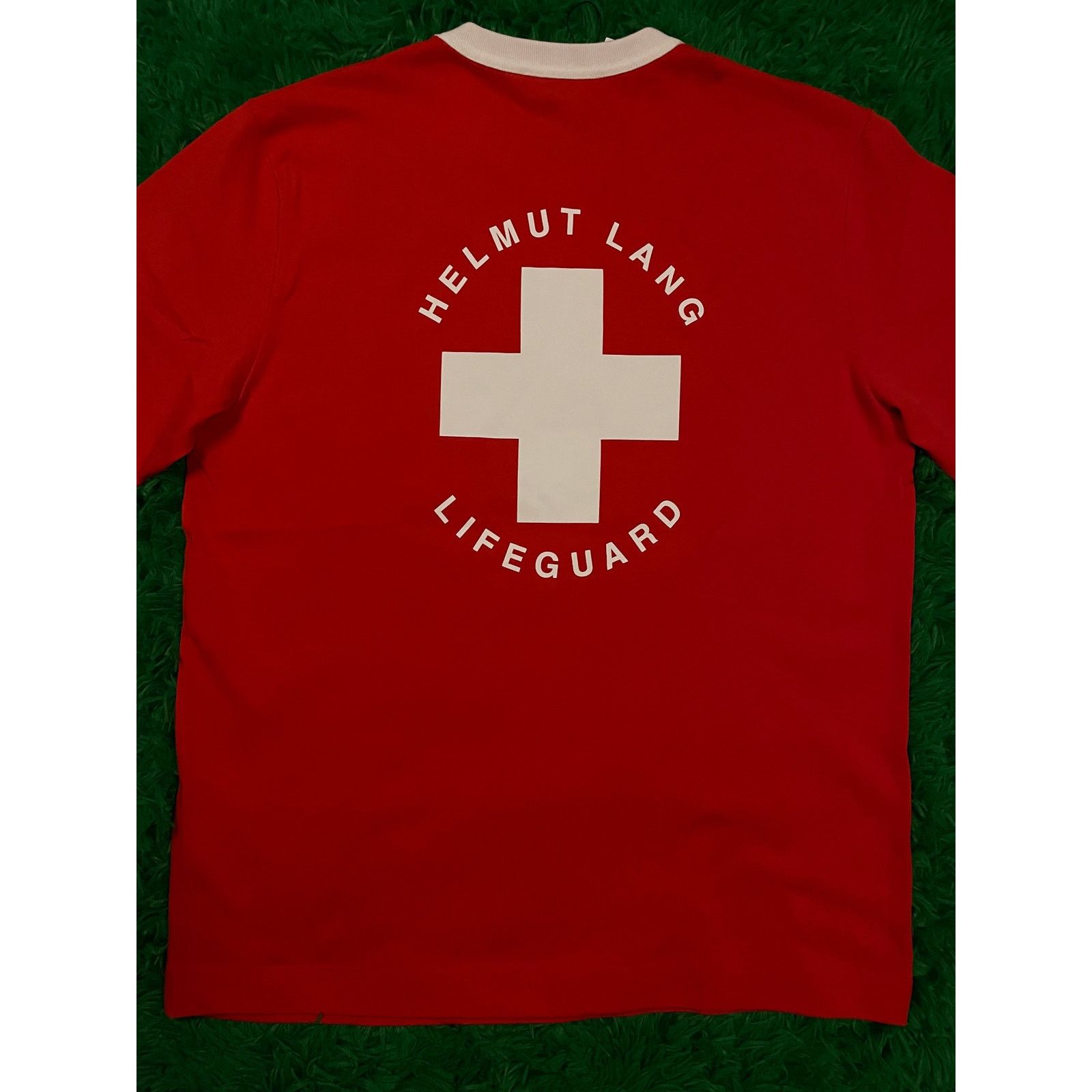 Helmut Lang Helmut Lang Tee Red Medium Used Size US M / EU 48-50 / 2 - 3 Thumbnail