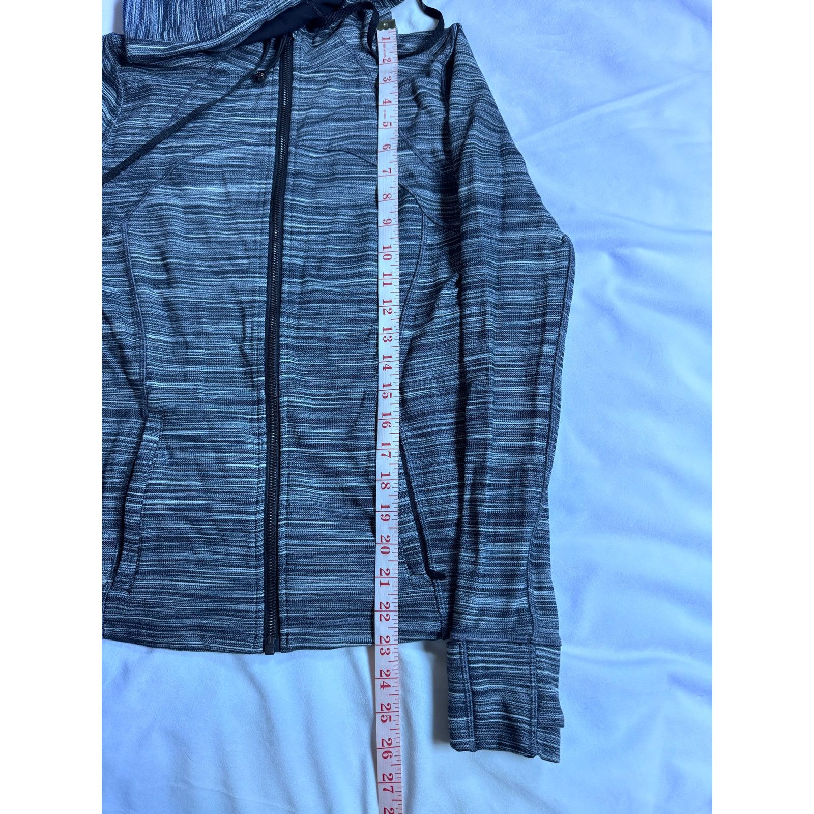 Lululemon Lululemon Hooded Define Jacket *Nulu Heathered Black White Size M / US 6-8 / IT 42-44 - 7 Thumbnail