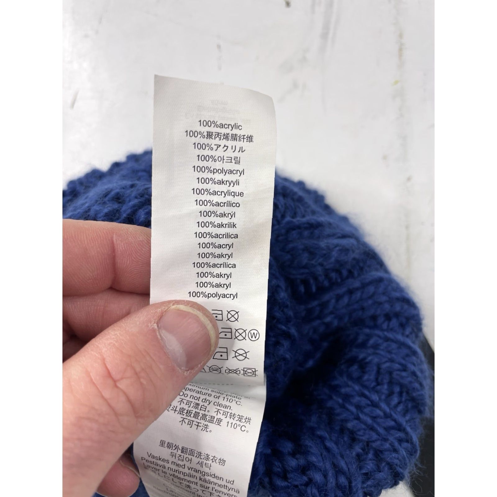Oakley Oakley Beanie O/S Women Blue Knit Acrylic Crochet Solid - Fall Winter Activewear Casual Travel MSRP 48 Size ONE SIZE - 5 Thumbnail
