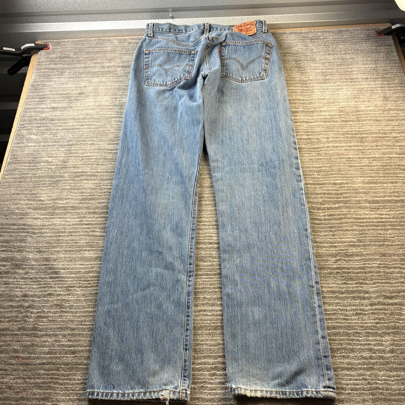 Levi's VINTAGE Levi's 501 Jeans Mens 34x36 Blue Denim Distressed 90s Regular 5-Pocket Size US 34 / EU 50 - 2 Thumbnail