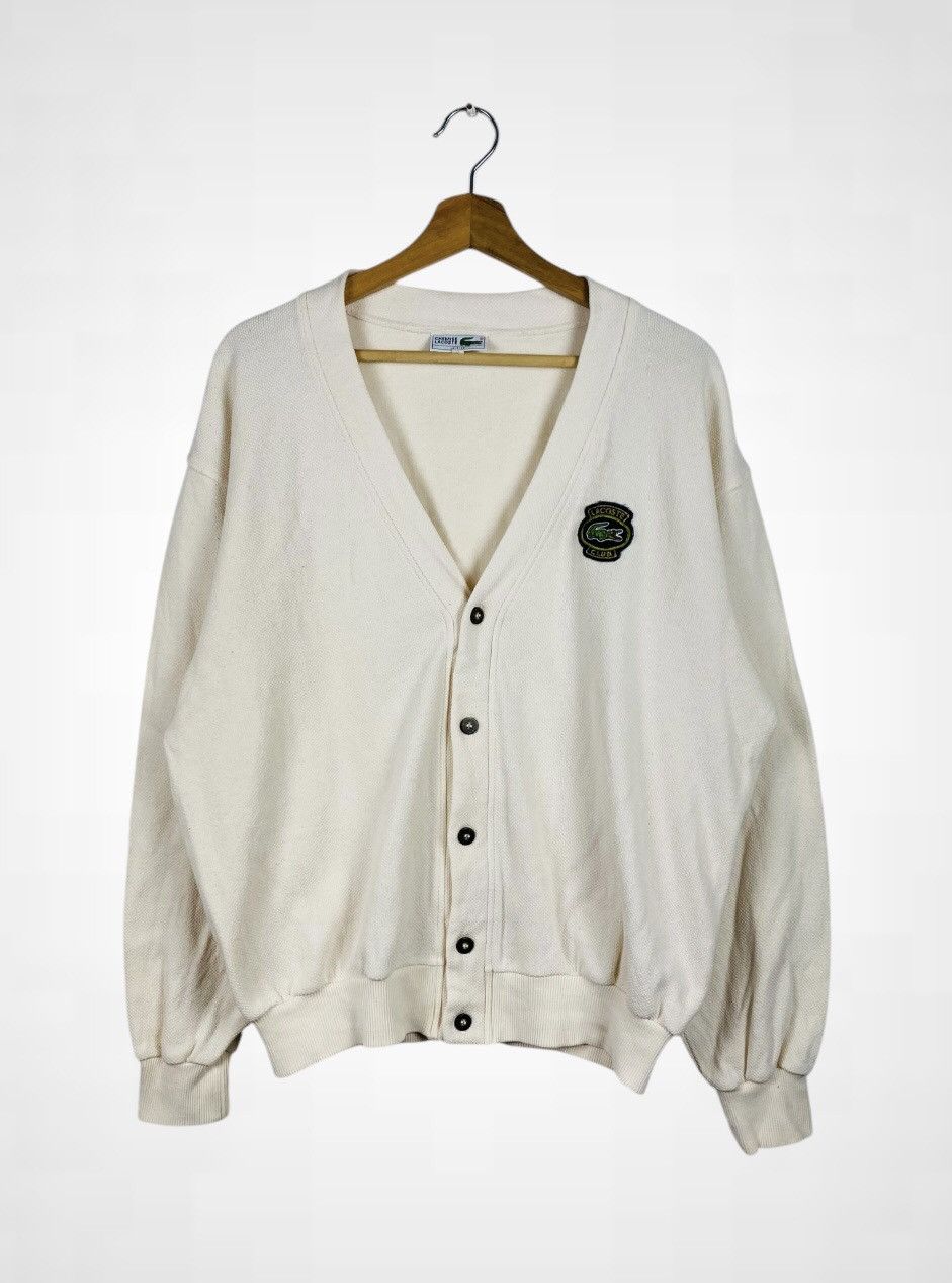 Lacoste × Vintage A09 Rare - Vintage Lacoste Club Heavy Cotton Cardigan Size US L / EU 52-54 / 3 - 1 Thumbnail