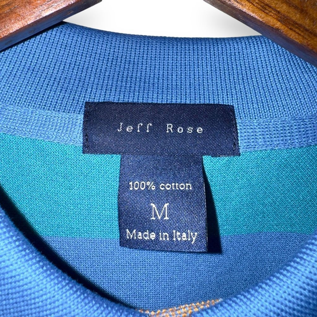 Other Jeff Rose Multicolored Stripe Italian Cotton Polo Shirt Sz M Size US M / EU 48-50 / 2 - 2 Thumbnail