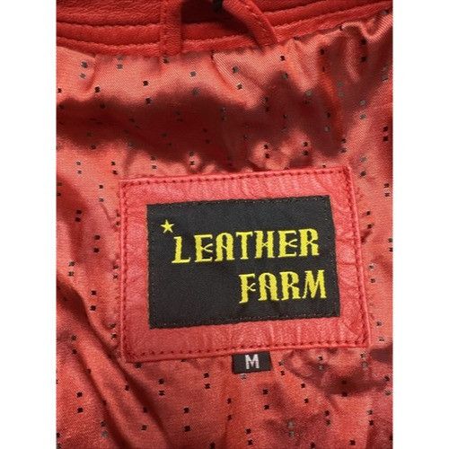 Other Leather Farm Womens Red Slim Motorcycle Jacket Genuine Leath Size M / US 6-8 / IT 42-44 - 9 Thumbnail