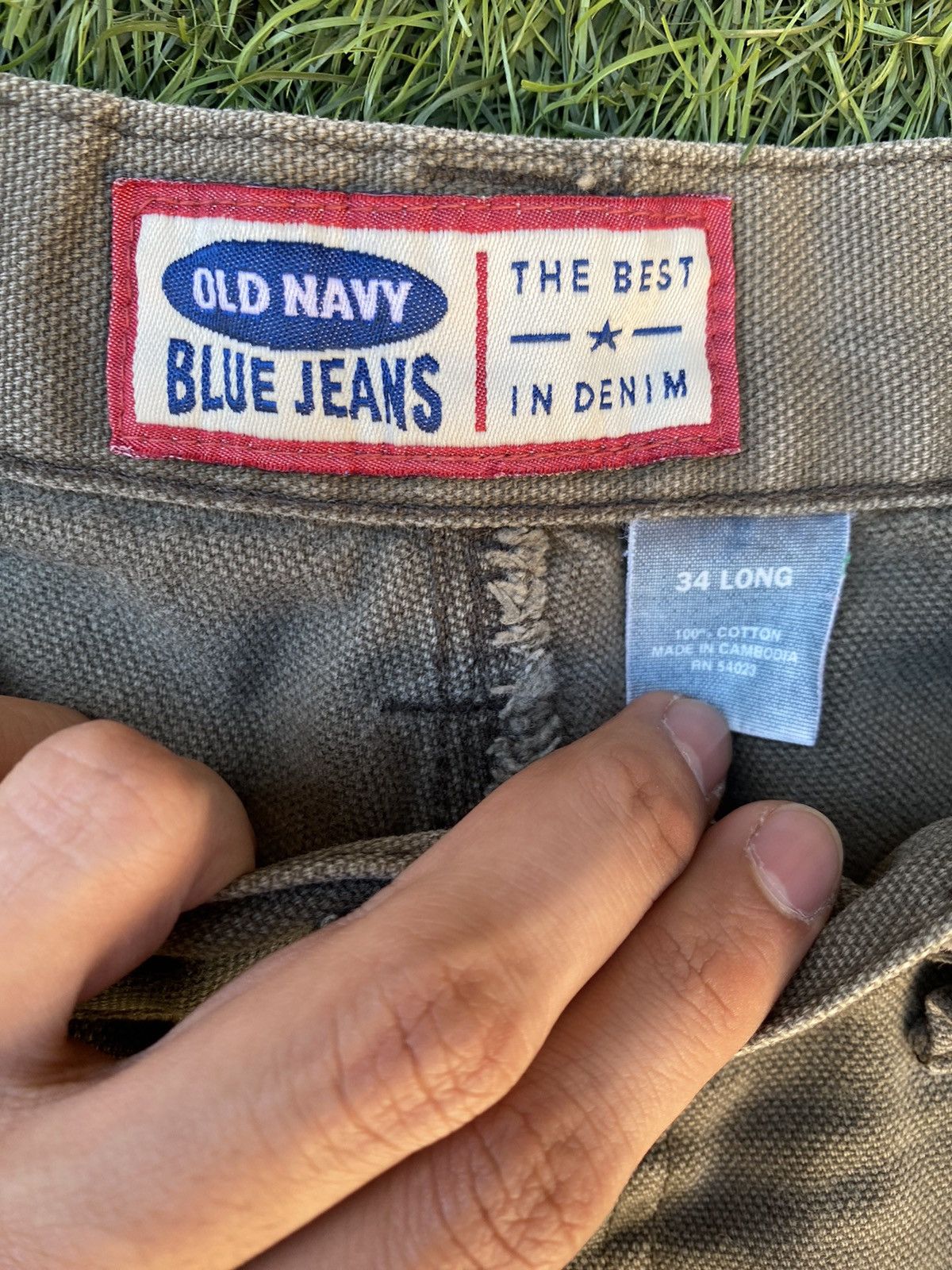 Old Navy × Vintage Vintage 94’ CARTHARTT Old Navy Workwear Lightweight Jeans Size US 34 / EU 50 - 2 Thumbnail