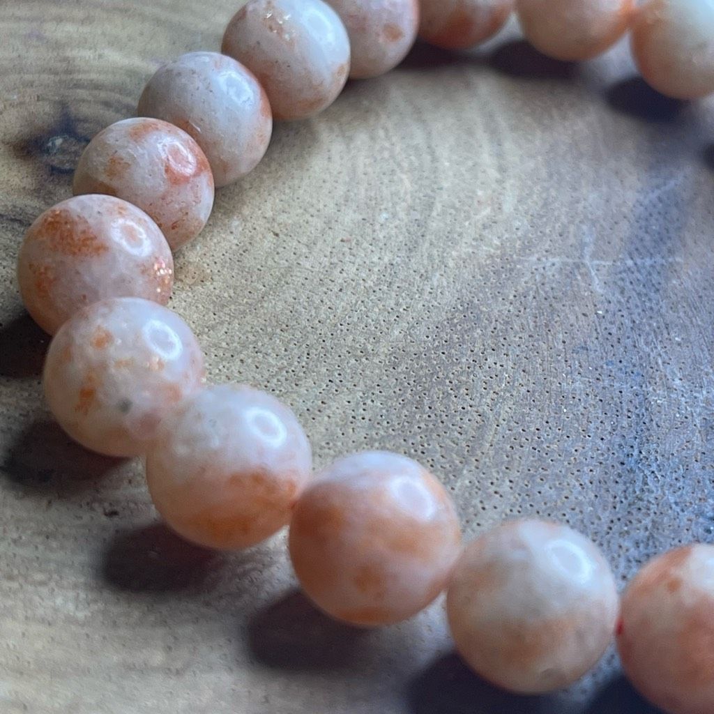 Other Sunstone stretch beaded bracelet 7” crystal healing beads 10mm Norse Viking Size ONE SIZE - 7 Thumbnail
