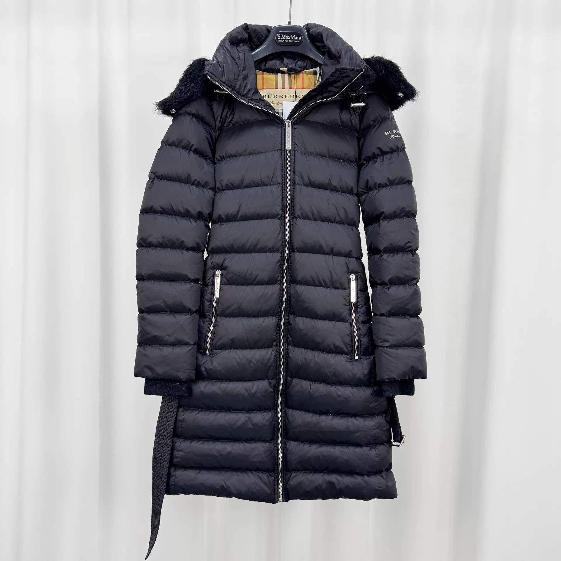 Burberry Burberry arm logo fur collar down coat XS 98 New Size XS / US 0-2 / IT 36-38 - 1 Thumbnail