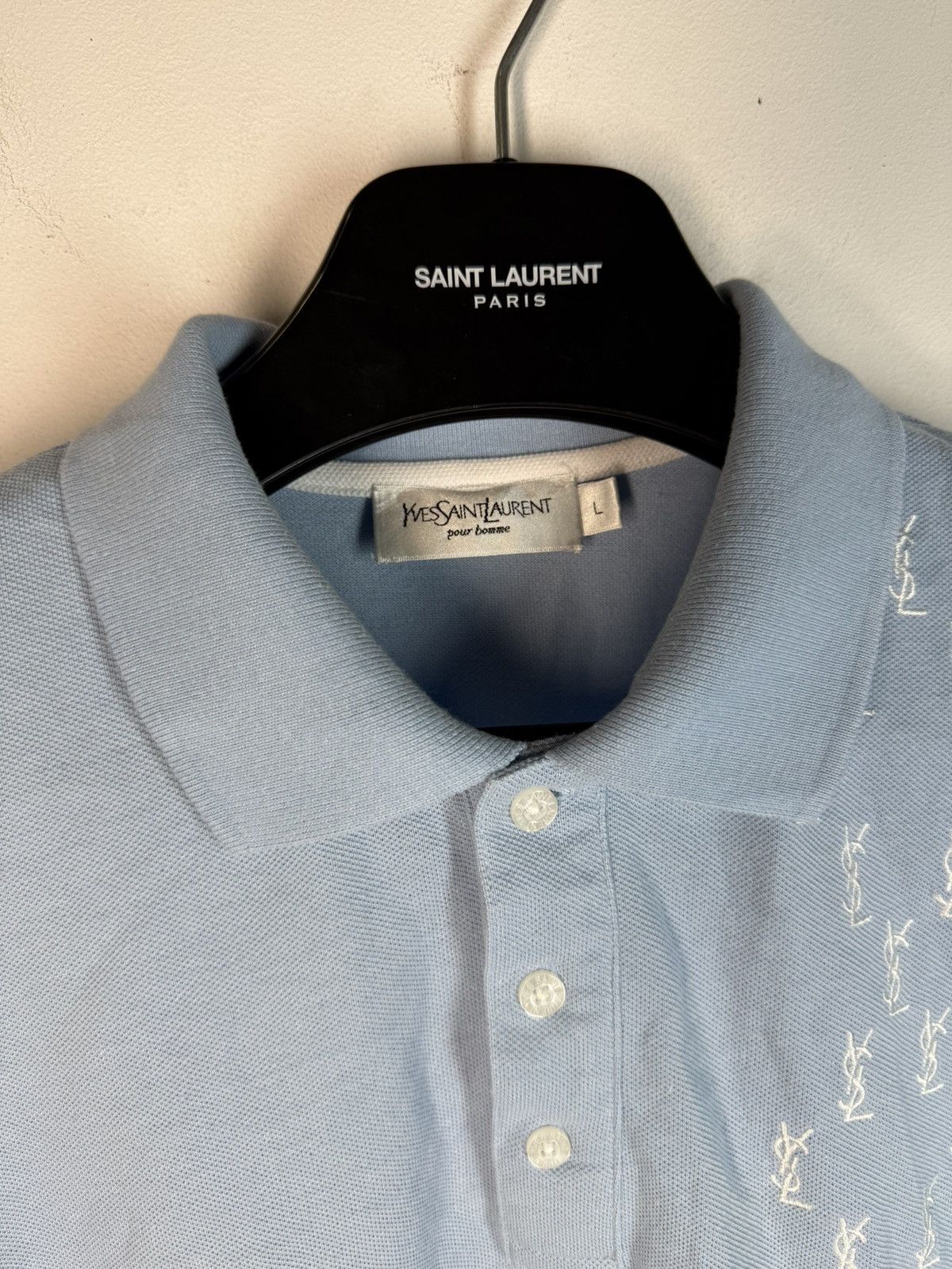 Yves Saint Laurent Monogram YSL Polo Blue YSL T-shirt YSL Shirt Size US L / EU 52-54 / 3 - 14 Thumbnail
