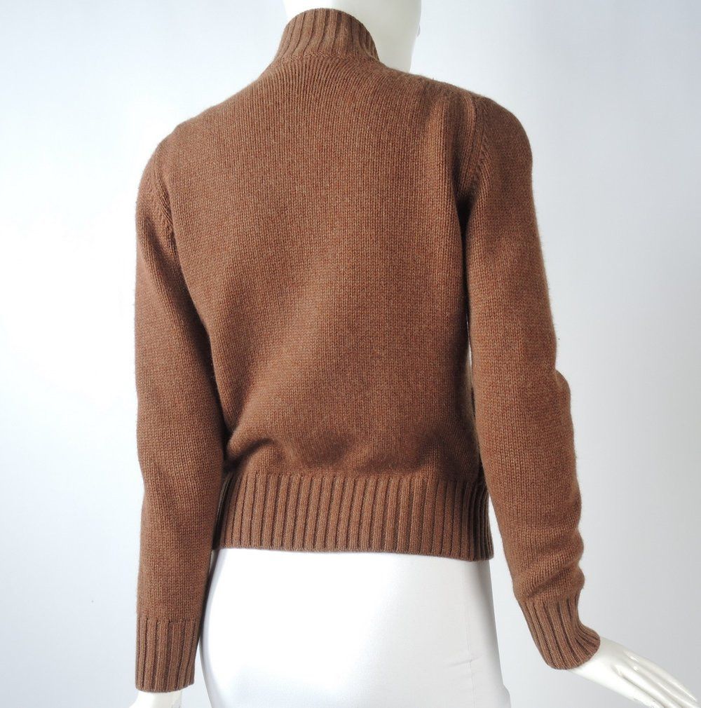 Loro Piana o1smst1ft0424 Cashmere Zip Cardigan in Brown Size S / US 4 / IT 40 - 8 Thumbnail