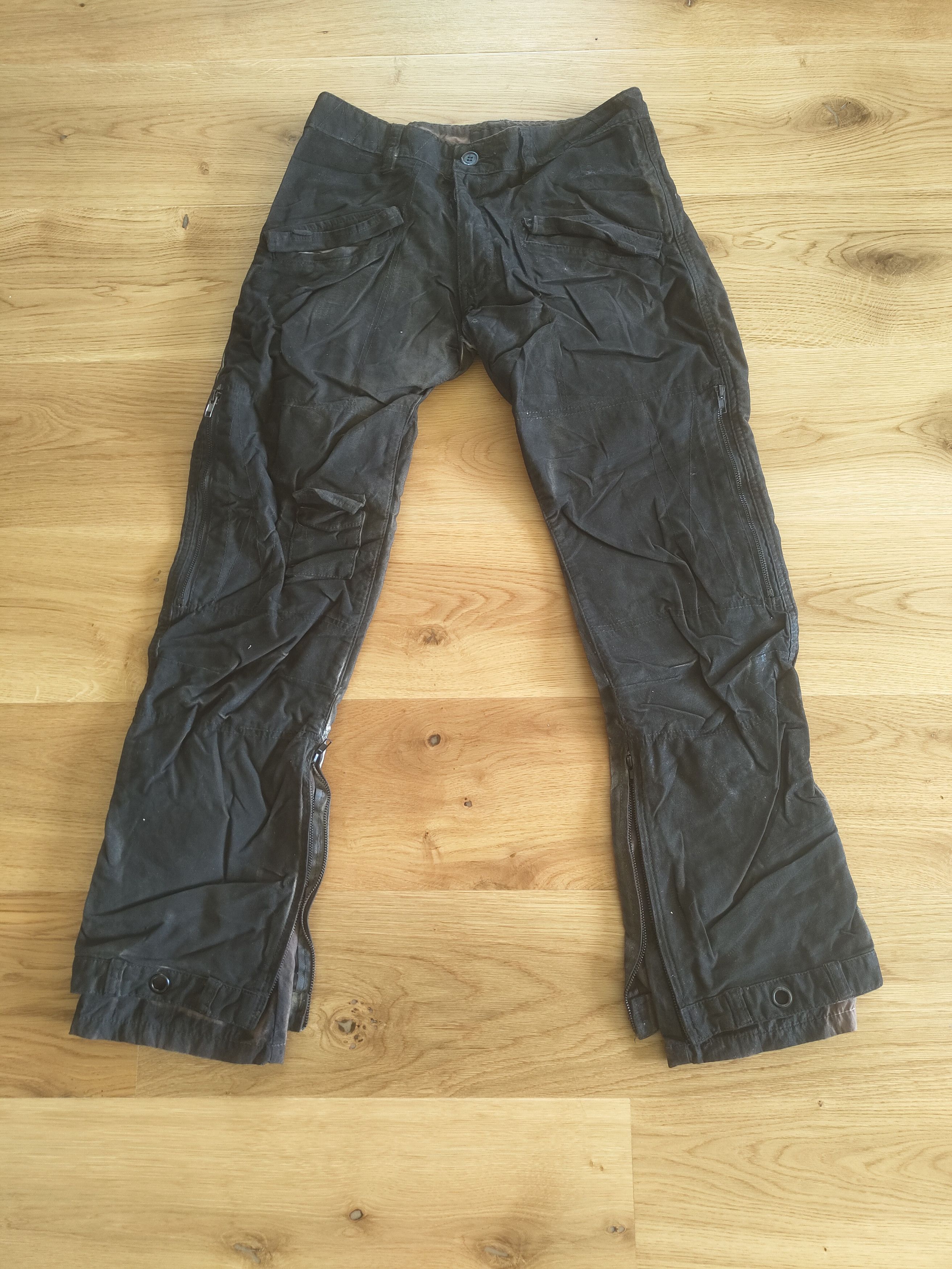 Japanese Brand Japanese Vintage Waxed Cargo Pants Size US 33 - 1 Thumbnail