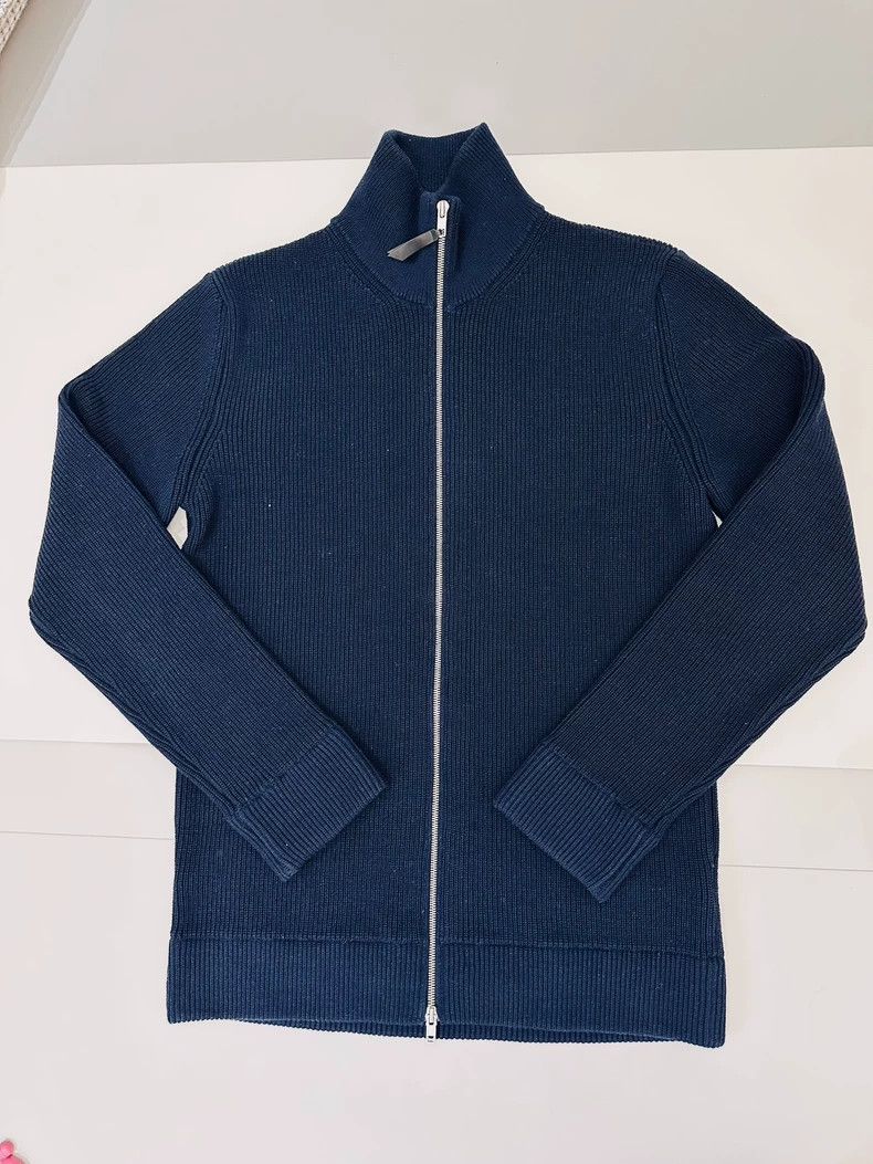 Maison Margiela Men's stand-up collar zipper cardigan sweat