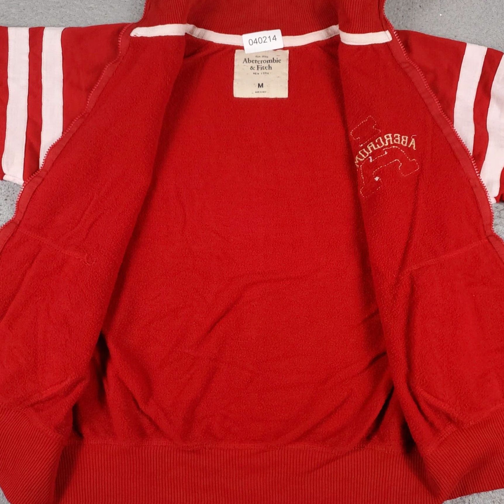Abercrombie & Fitch Abercrombie Fitch Mens Medium Red Full Zip Up Outdoors Sweater Size US M / EU 48-50 / 2 - 7 Thumbnail