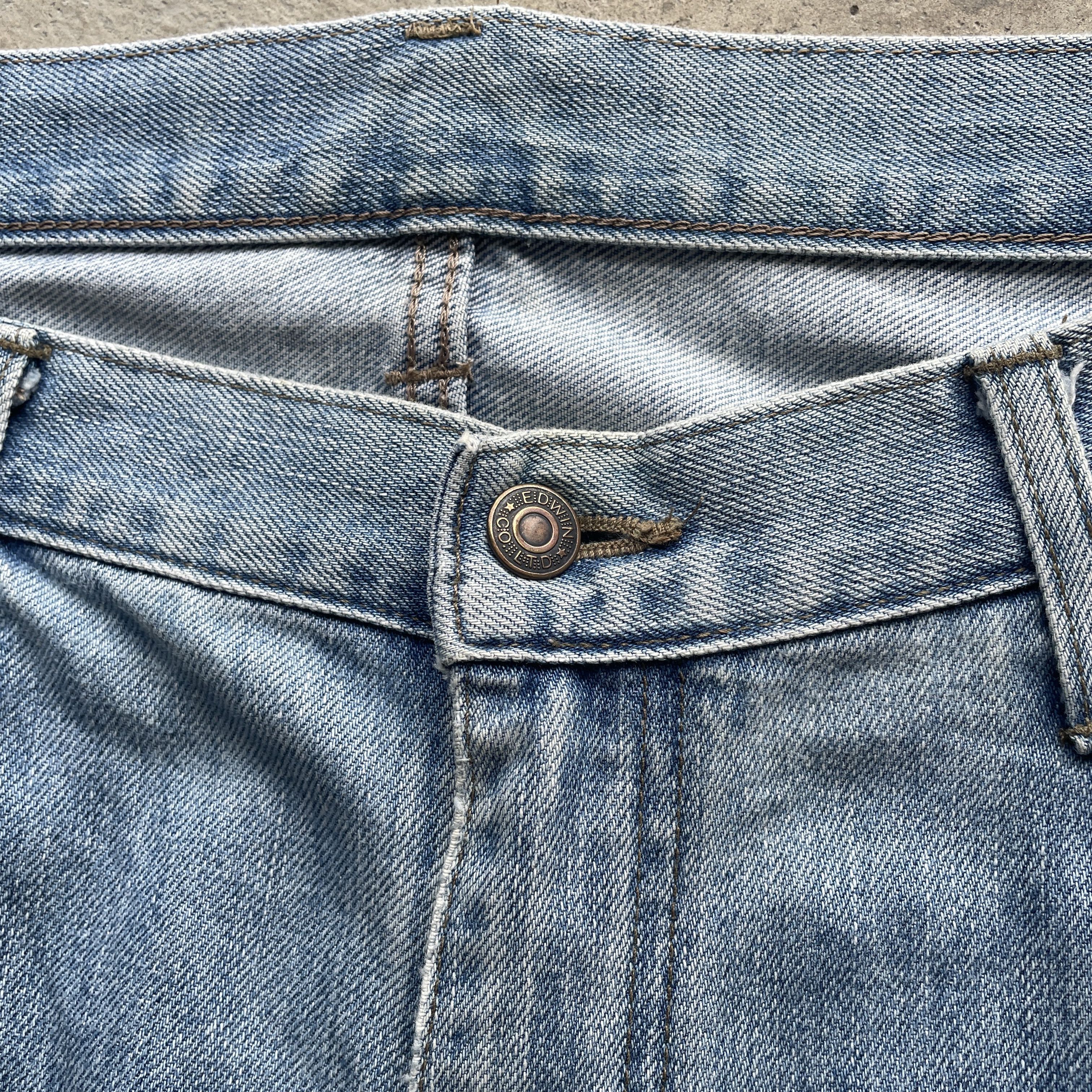 Edwin × Japanese Brand VINTAGE EDWIN DENIM FADED JEANS PANTS W40x27 Size US 40 / EU 56 - 6 Thumbnail