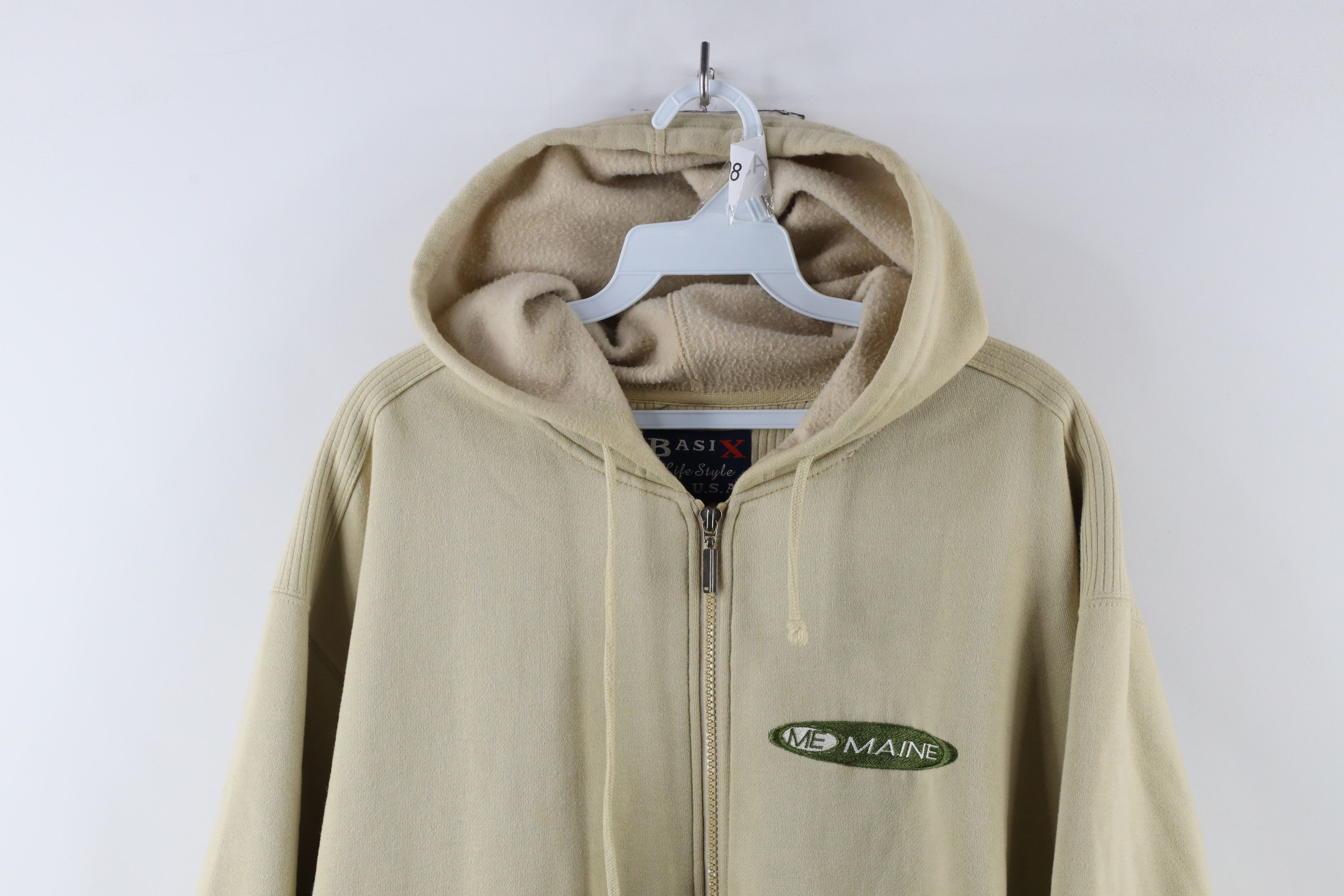 Vintage Vintage 90s Streetwear Out Maine Full Zip Hoodie Light Green Size US XXL / EU 58 / 5 - 2 Thumbnail