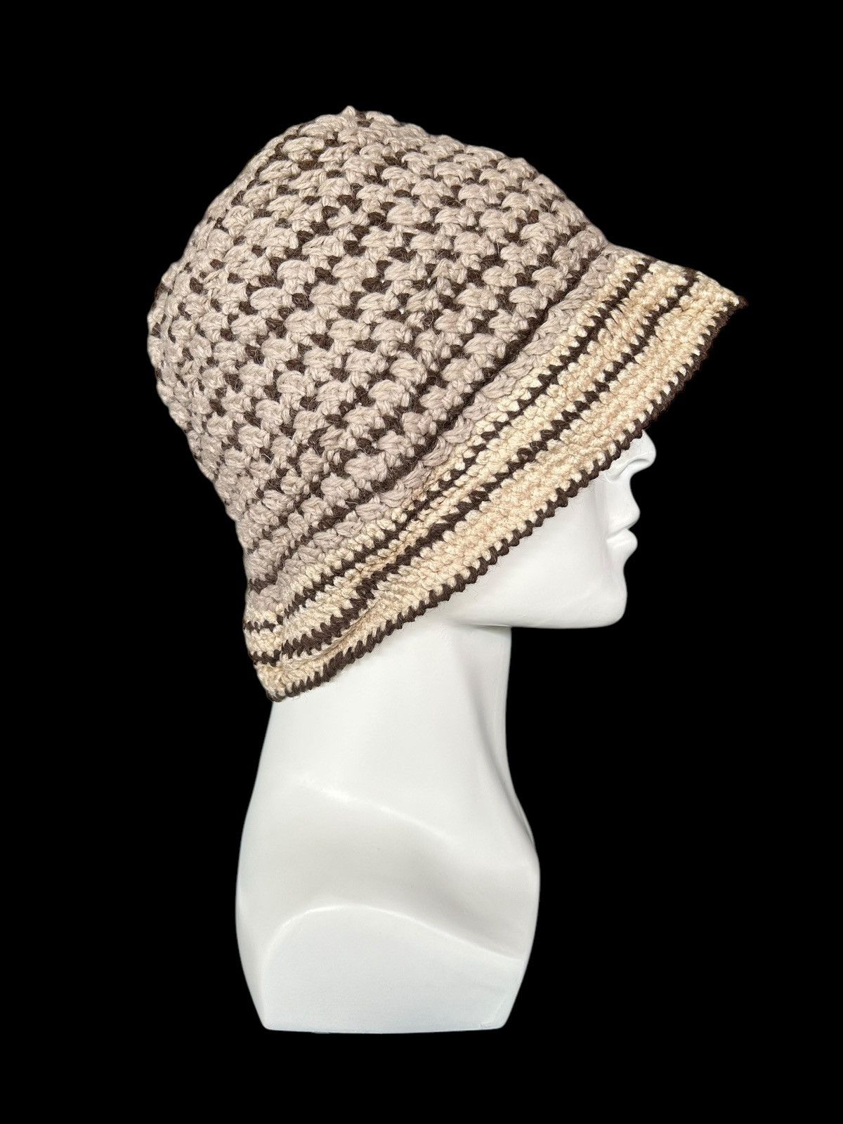 14th Addiction × Japanese Brand × Le Grande Bleu (L.G.B.) Crochet Knitted Handmade Rare Hats ☠️☠️ Size ONE SIZE - 3 Thumbnail