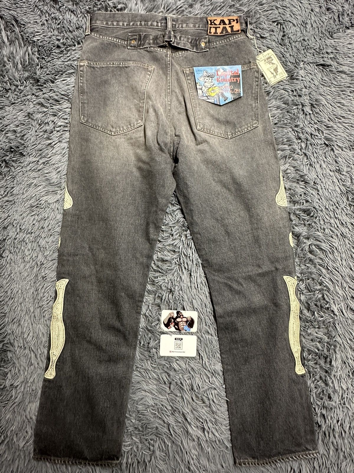 Kapital Kapital 12.5oz Mexican Tuxedo 5P Okagilly Bone Black Denim Size US 32 / EU 48 - 3 Thumbnail