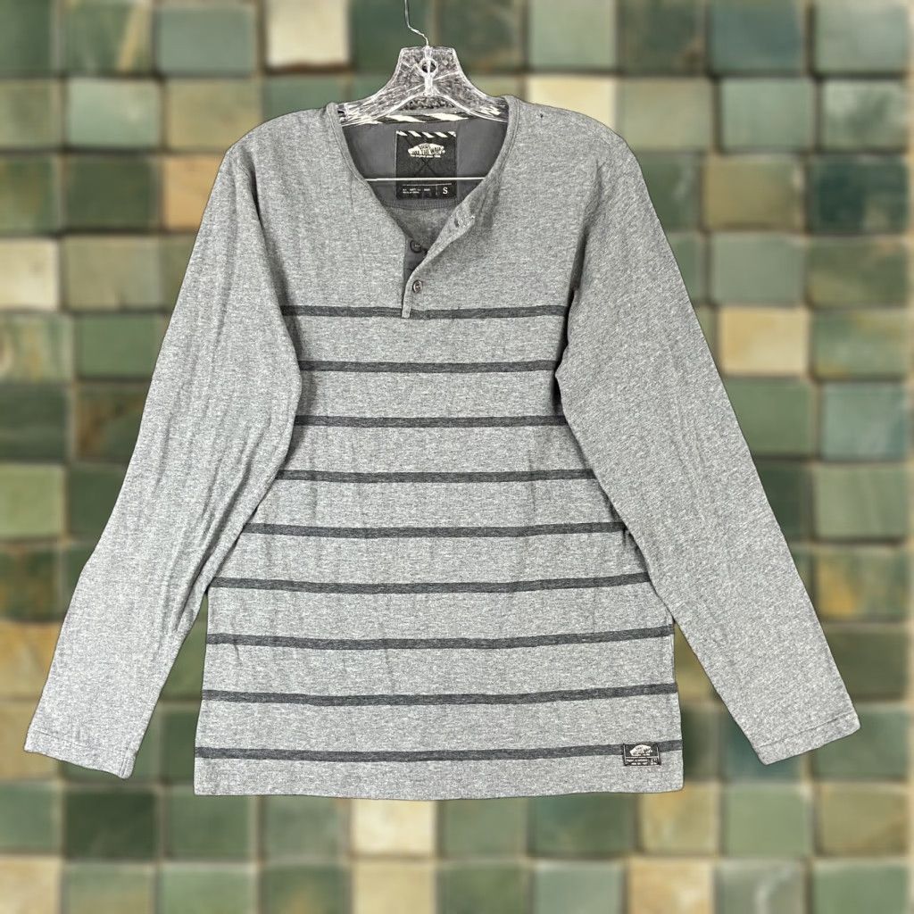 Vans Vans T-Shirt Gray Striped Men’s S Long Sleeve Shirt Size US S / EU 44-46 / 1 - 1 Thumbnail
