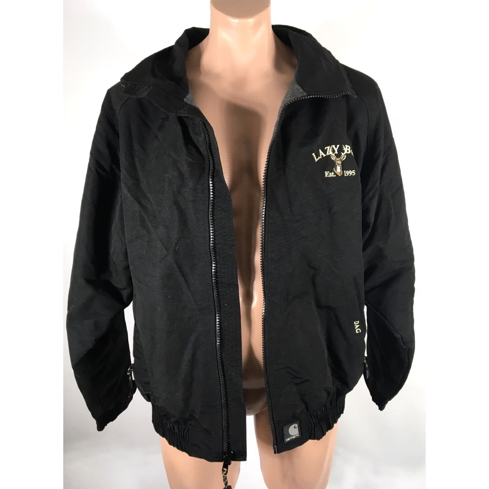 Carhartt VINTAGE Carhartt Insulated Windbreaker Winter Jacket Men's Sz L Black Nylon Softshell Polyester Lining Size US L / EU 52-54 / 3 - 6 Thumbnail