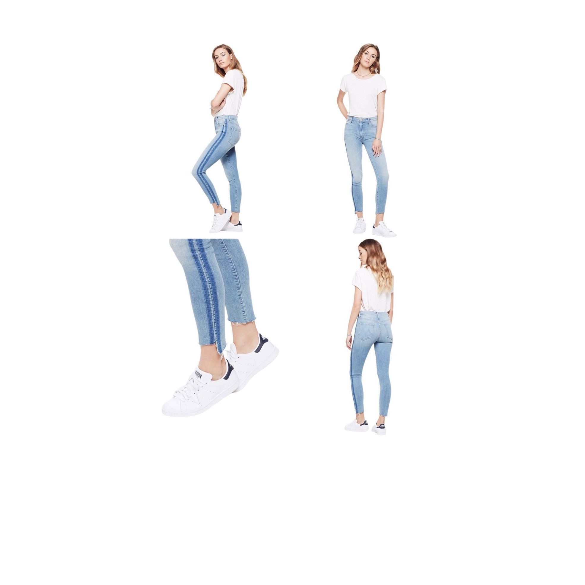 MOTHER MOTHER Denim Pants Jeans ANTHROPOLOGIE $228 Retail The Stunner Zip Ankle Step Fray in Light Kitty Racer Size 25”/0 Size 25" / US 0 / IT 36 - 10 Thumbnail