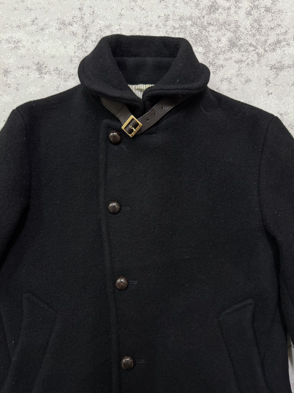 Edifice Japan EDIFICE BELTED COLAR WOOL COAT JACKET Size US S / EU 44-46 / 1 - 4 Thumbnail