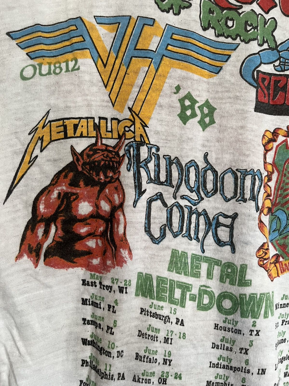 Band Tees Vintage Monster of Rock 1988 T-Shirt Sz. L *Rare Size US L / EU 52-54 / 3 - 4 Thumbnail