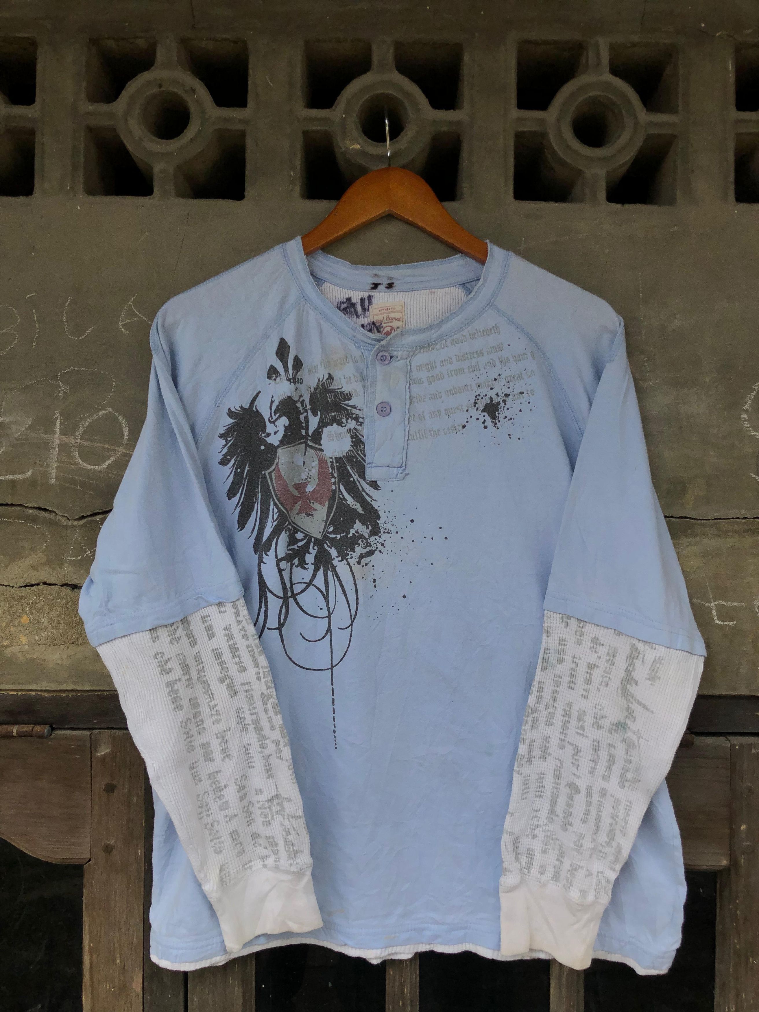 If Six Was Nine × Japanese Brand × Le Grande Bleu (L.G.B.) Y2k Poem Long sleeve Size US XL / EU 56 / 4 - 1 Thumbnail