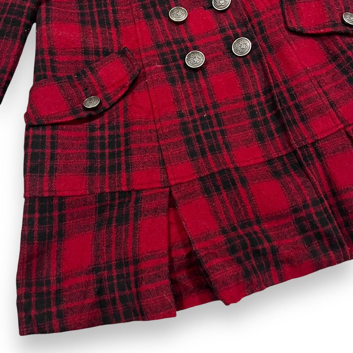 If Six Was Nine × Japanese Brand × Le Grande Bleu (L.G.B.) 🇯🇵 JAPANESE BRAND TARTAN WOOL PEACOAT Size L / US 10 / IT 46 - 6 Thumbnail