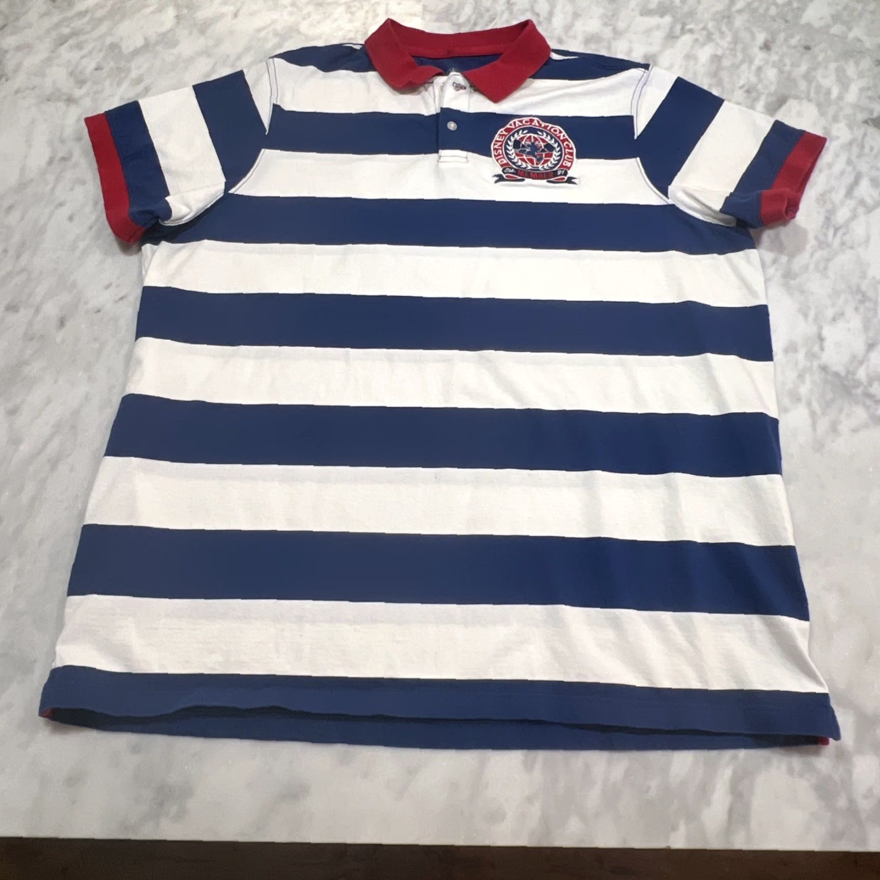 Disney Disney Vacation Club Member Rugby Polo Men XXL Mickey Mouse Stripes Short Sleeve Size US XXL / EU 58 / 5 - 3 Thumbnail