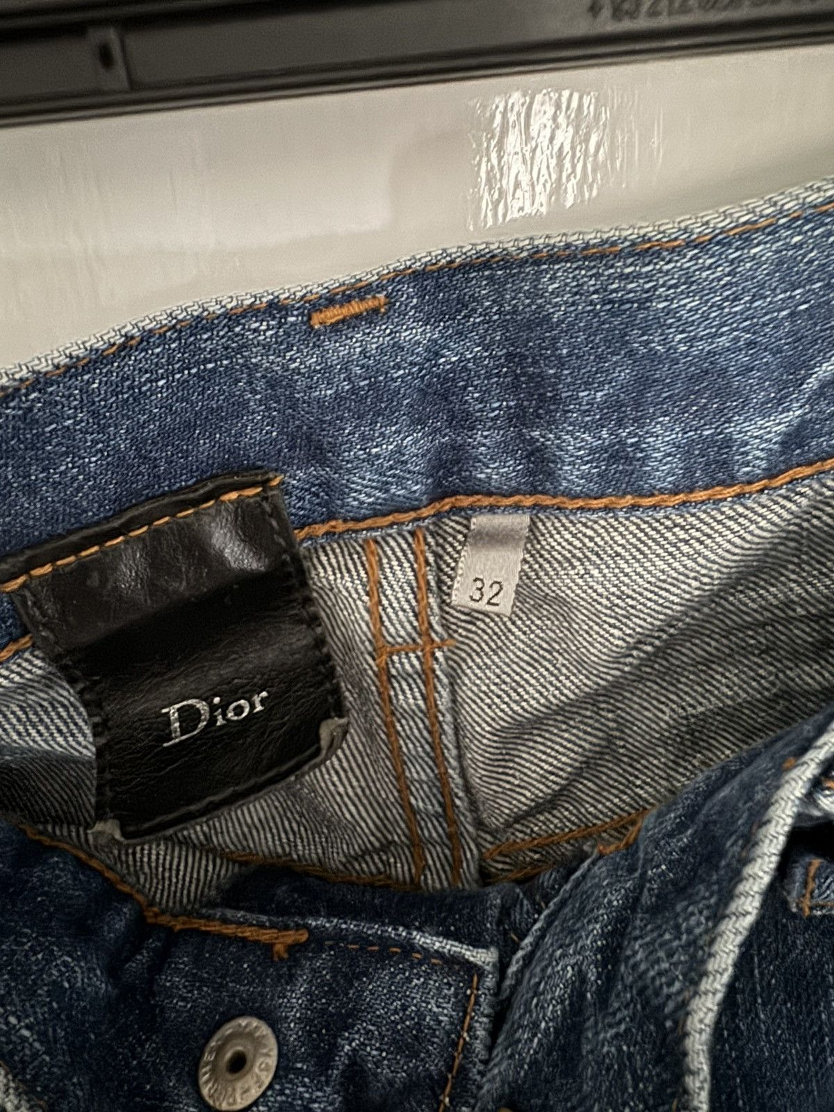 Dior Hedi Slimane 2006-2007 Blue Clawmark Jeans Size US 32 / EU 48 - 5 Thumbnail