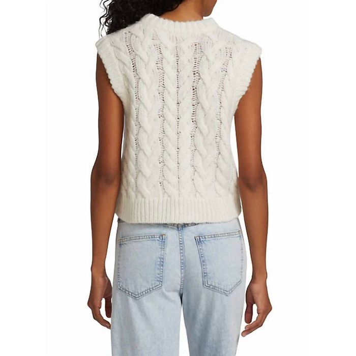 Rails Alexis Cable Knit Sweater Vest In Ivory | Grailed