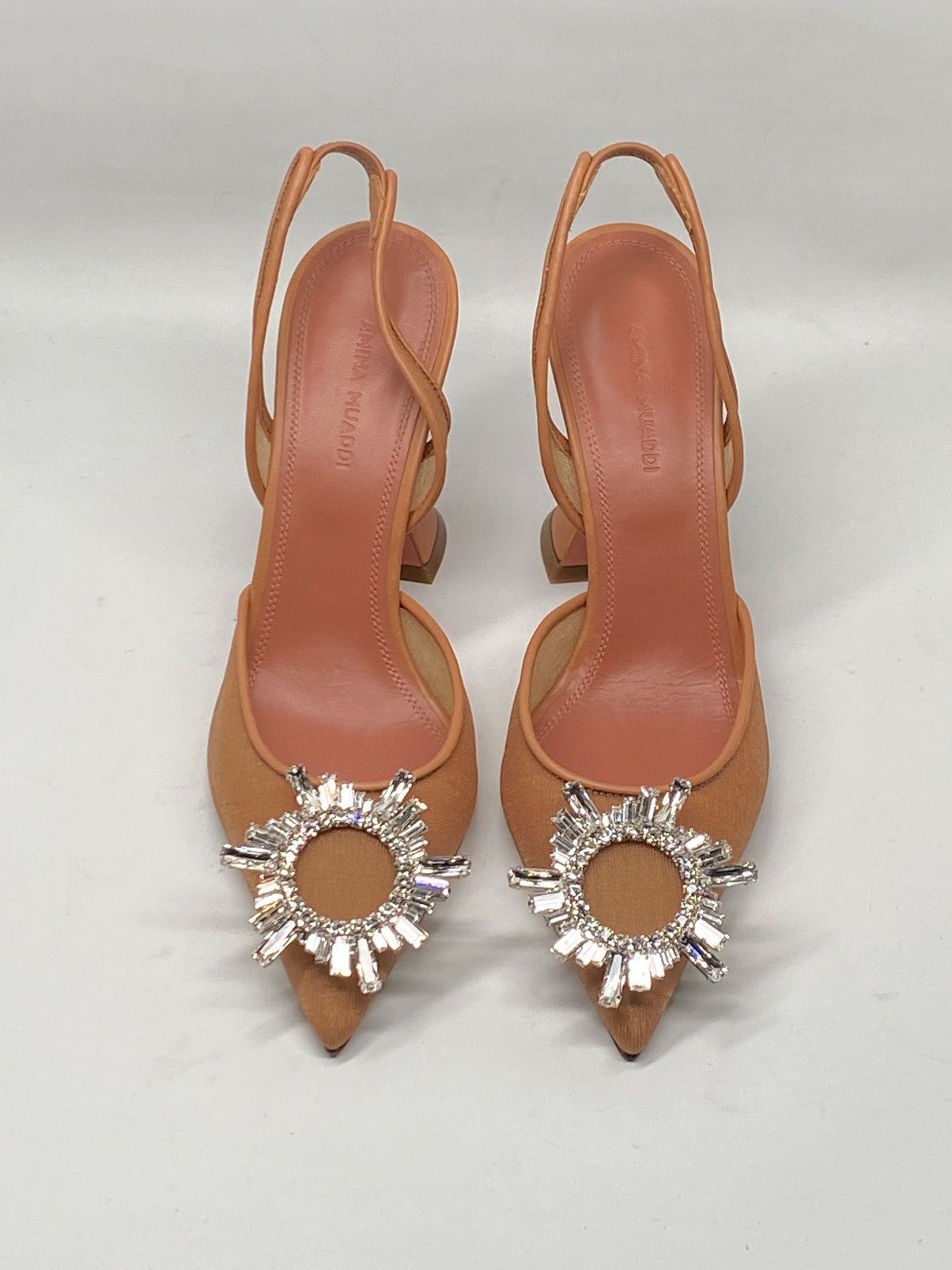 Amina Muaddi Amina Muaddi Begum 90MM Crystal Mesh Slingback Pumps size 36 Size US 6 / IT 36 - 2 Thumbnail