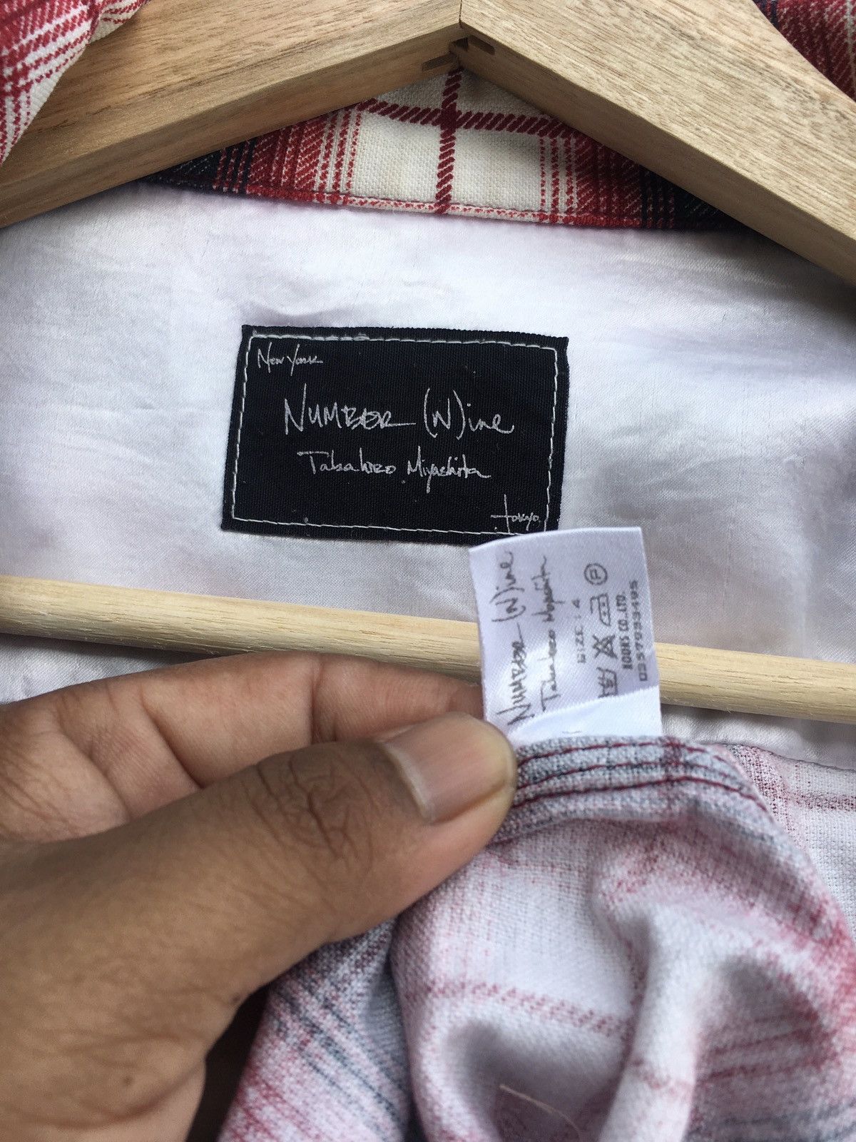 Number (N)ine Rare Number Nine Checkered Flannel Shirt Size US L / EU 52-54 / 3 - 16 Thumbnail