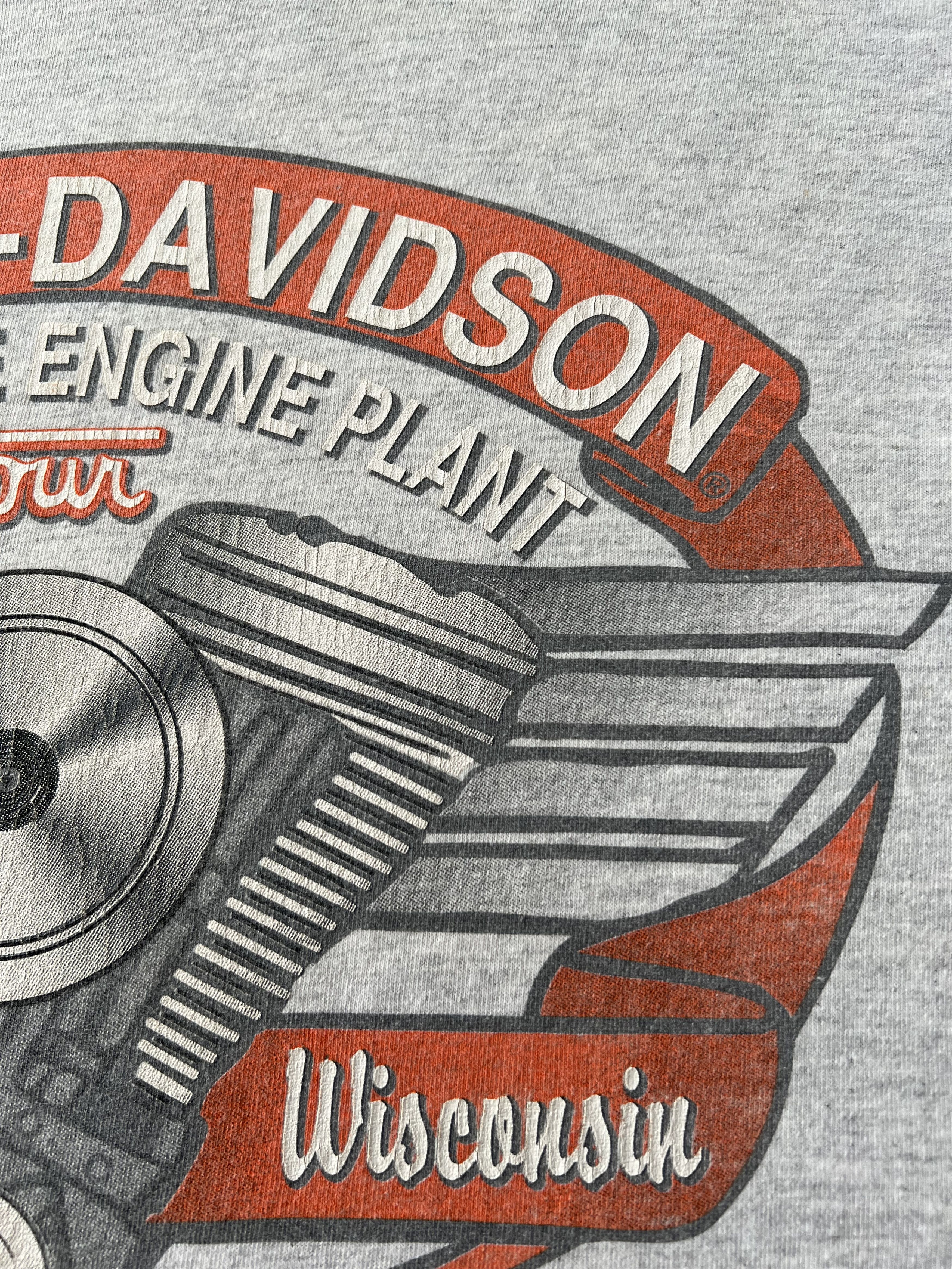 Harley Davidson Vintage 1994 Harley Davidson Engine Motor Gray T-shirt Size US L / EU 52-54 / 3 - 5 Thumbnail