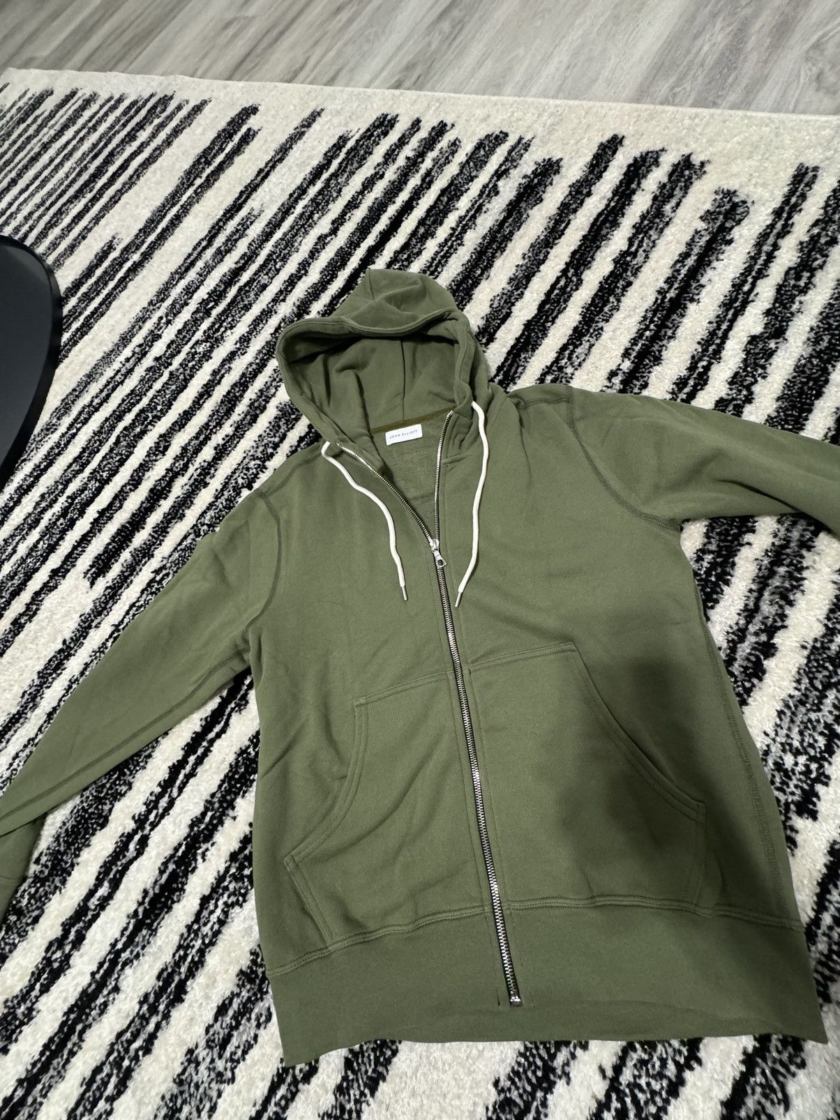 John Elliott John Elliott Classic Olive Zip Hoodie Size US XS / EU 42 / 0 - 1 Thumbnail
