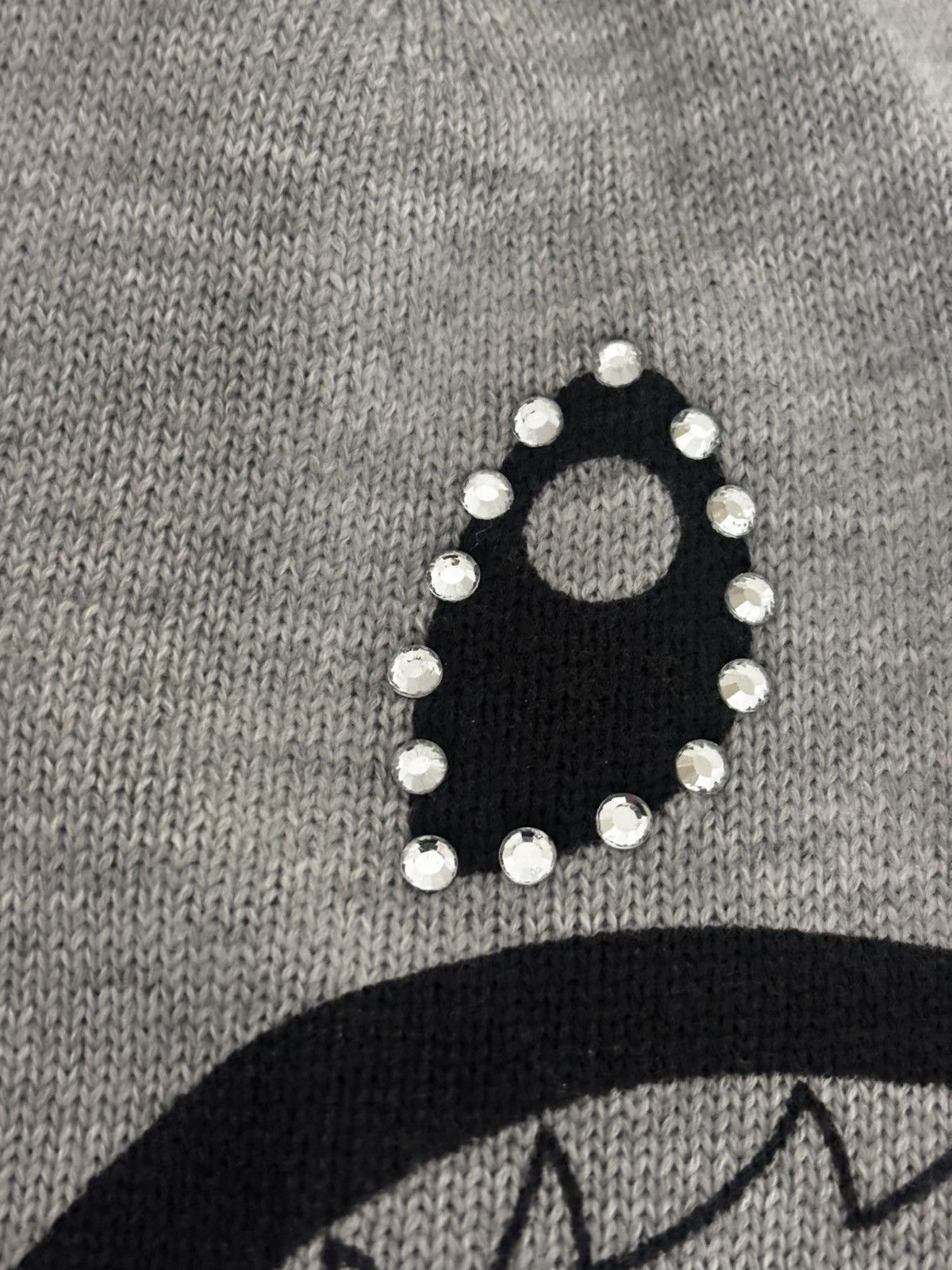 Bape Authentic ape bape crystal shark knit cap beanie gray new Size ONE SIZE - 2 Thumbnail