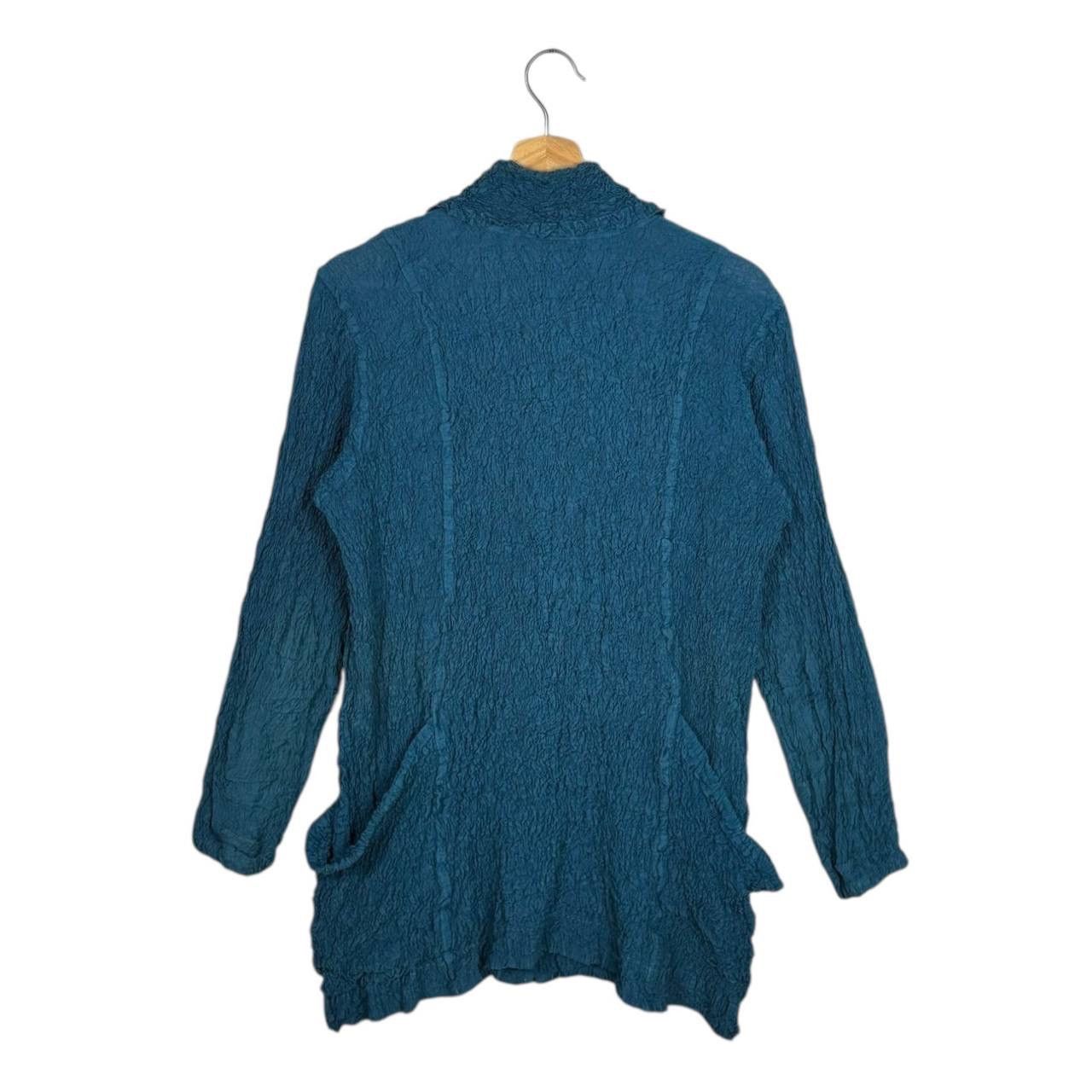 Issey Miyake Issey Miyake Me Cauliflower Pleated Jacket Teal Blue M ML166 Size M / US 6-8 / IT 42-44 - 2 Thumbnail