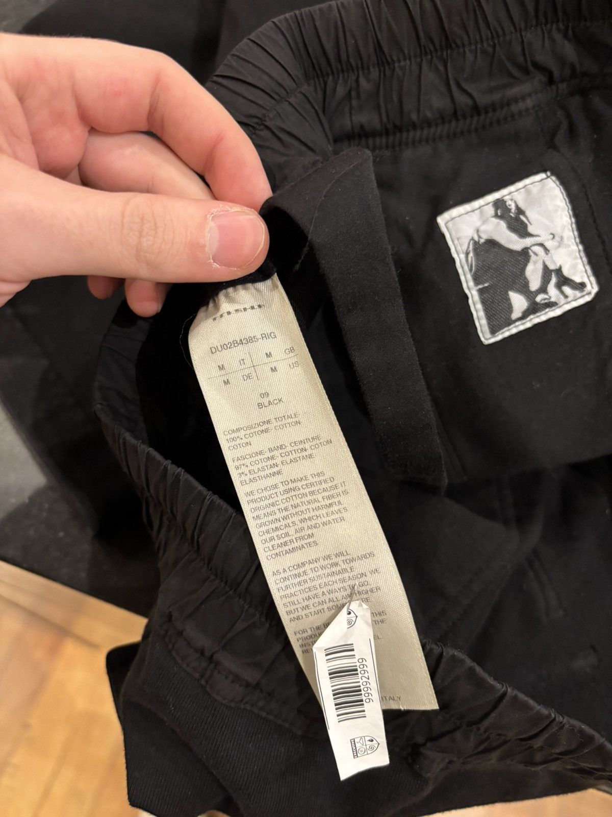 Rick Owens Drkshdw Rick Owens Drksdhw Double Pocket Drawstring Sweatpants Black Size US 32 / EU 48 - 6 Thumbnail
