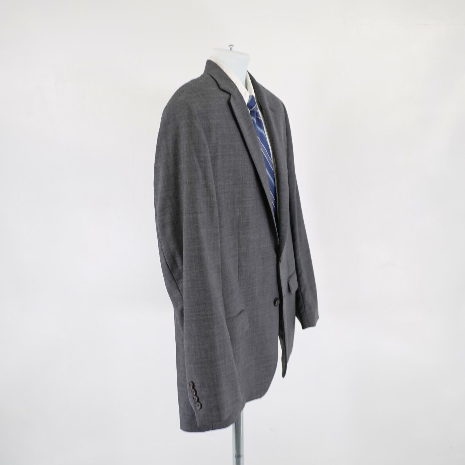 Lauren Ralph Lauren Lauren Ralph Lauren Wool Gray Sharskin 46R Blazer 2 Button T Size 46R - 7 Thumbnail