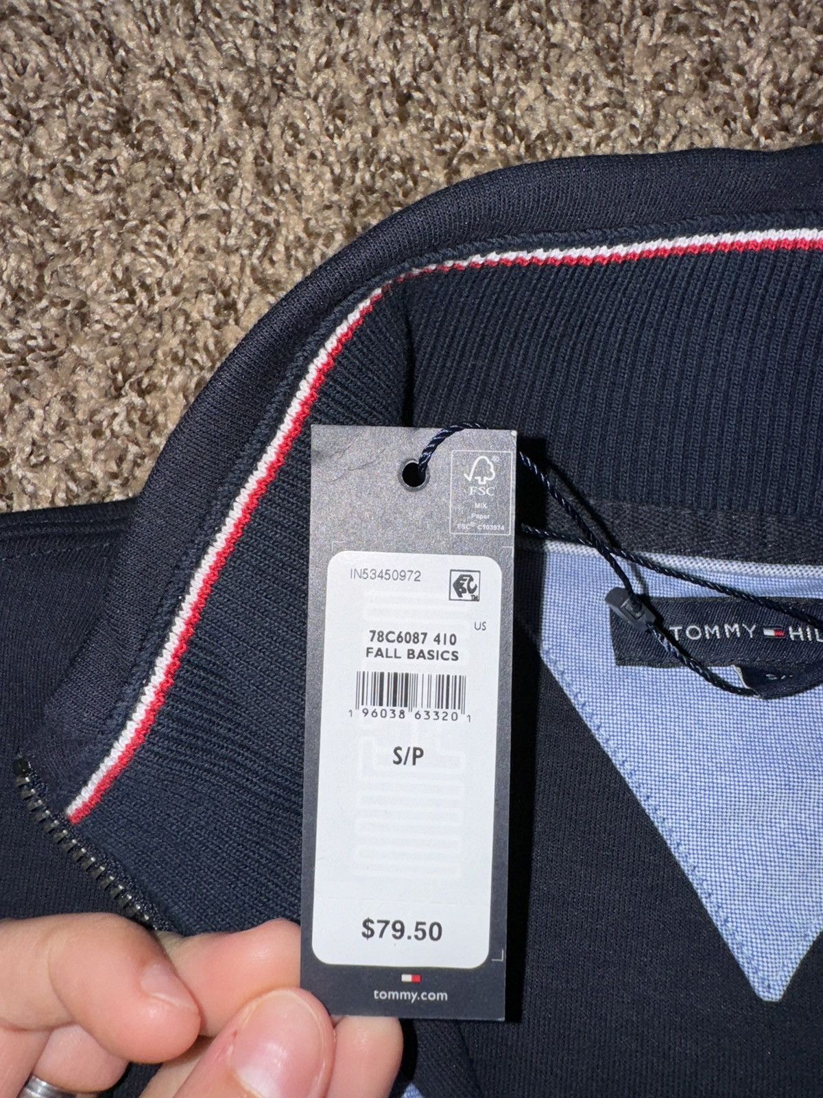 Tommy Hilfiger Tommy Hilfiger Navy Quarter Zip Size US S / EU 44-46 / 1 - 3 Thumbnail