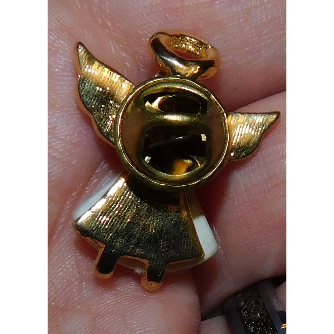 Other Vintage March Birthday Angel Pin Mother Of Pearl And Rhinest Size ONE SIZE - 3 Thumbnail