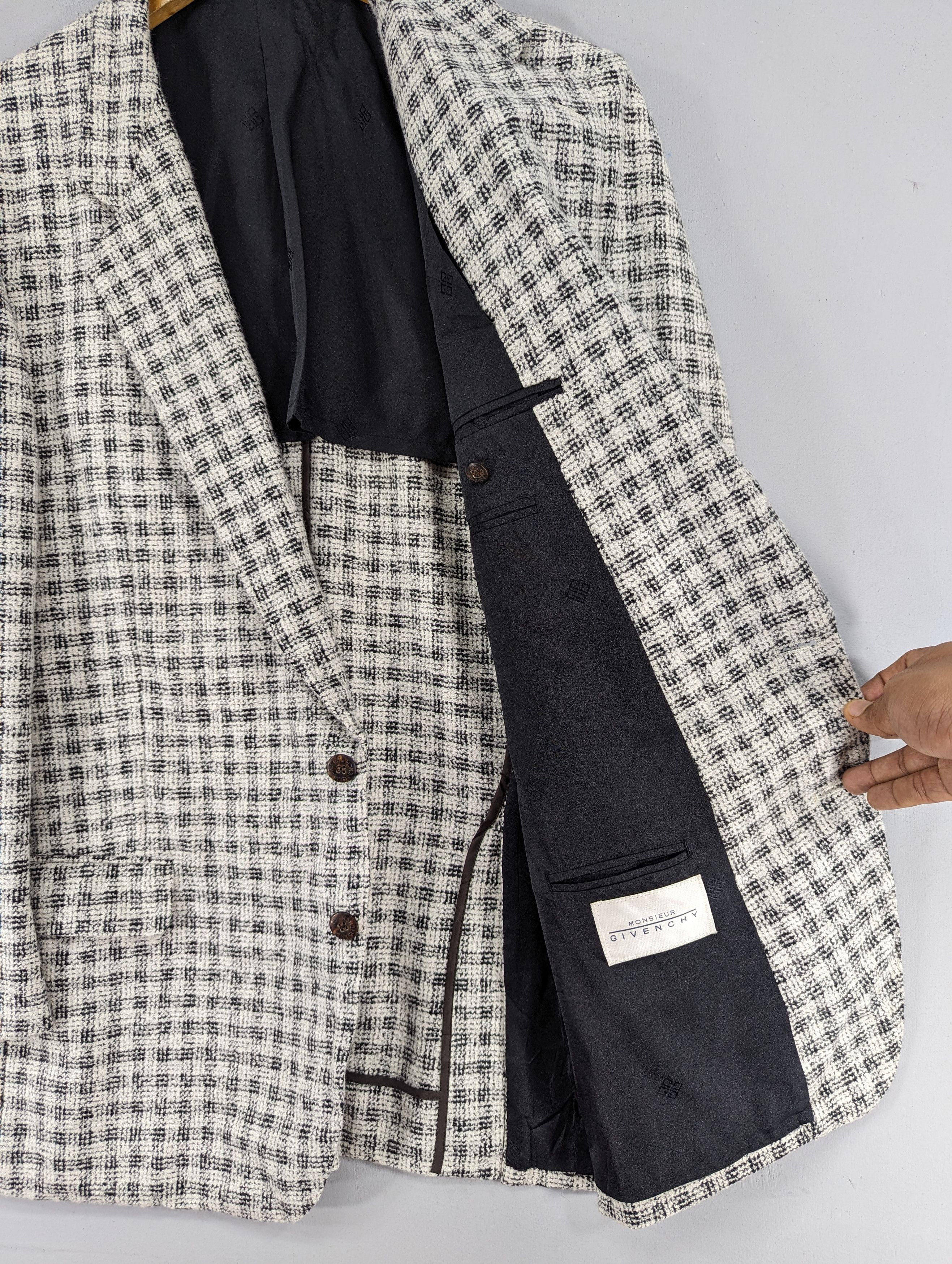 Givenchy Vintage Monsieur Givenchy Plaid Blazer Jacket Size US L / EU 52-54 / 3 - 10 Thumbnail