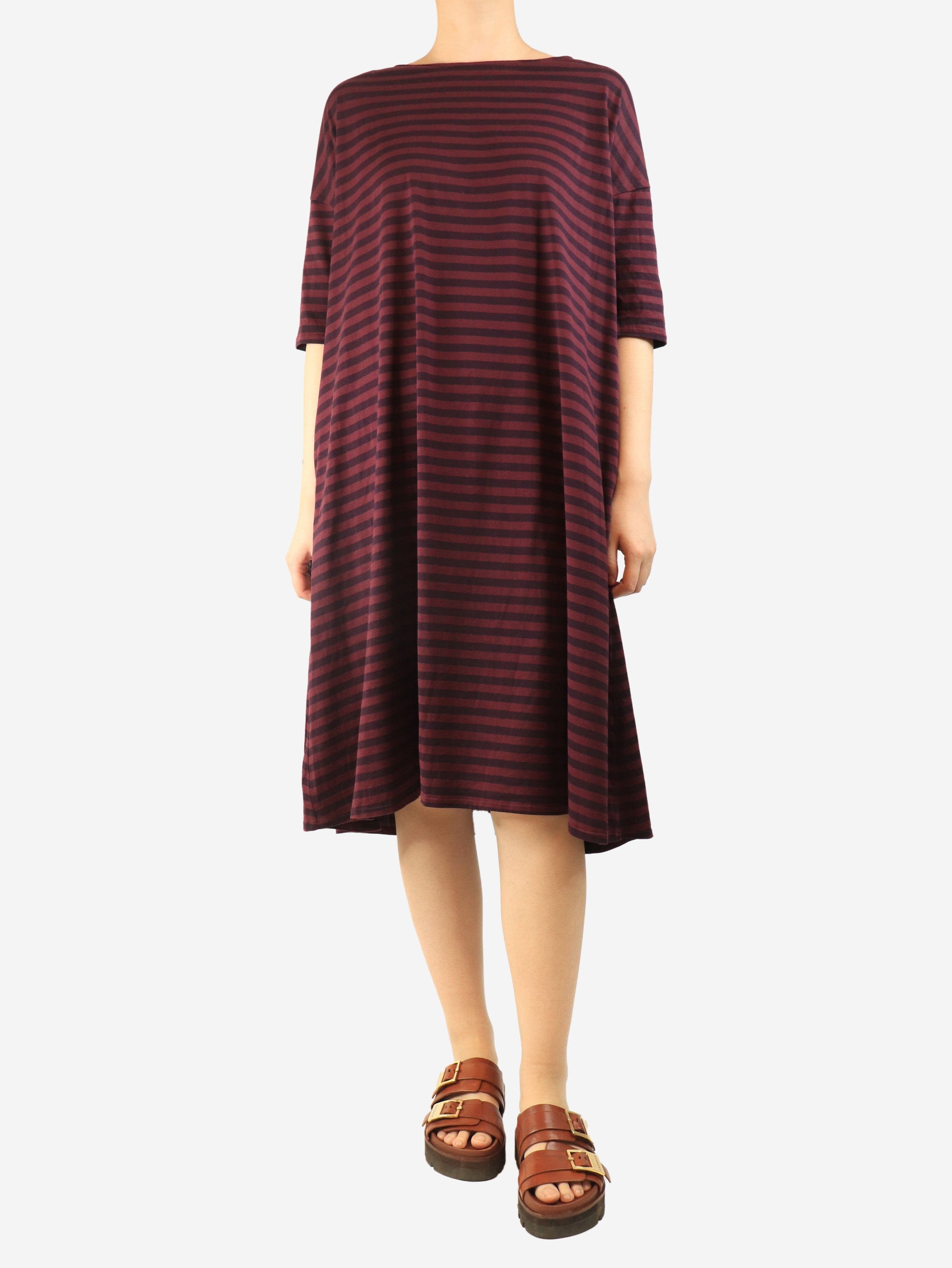 Other Burgundy striped t-shirt dress - S Size S / US 4 / IT 40 - 1 Thumbnail