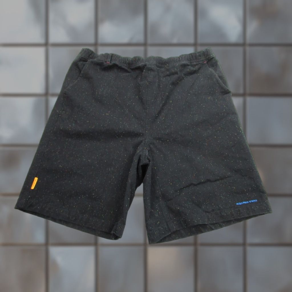 Round Two VINTAGE Round Two Mens Shorts Chino 34 Black Confetti Cotton Elastic Waist Zip Pocket 34 Mens Black Confetti Speckle Size US 34 / EU 50 - 1 Thumbnail