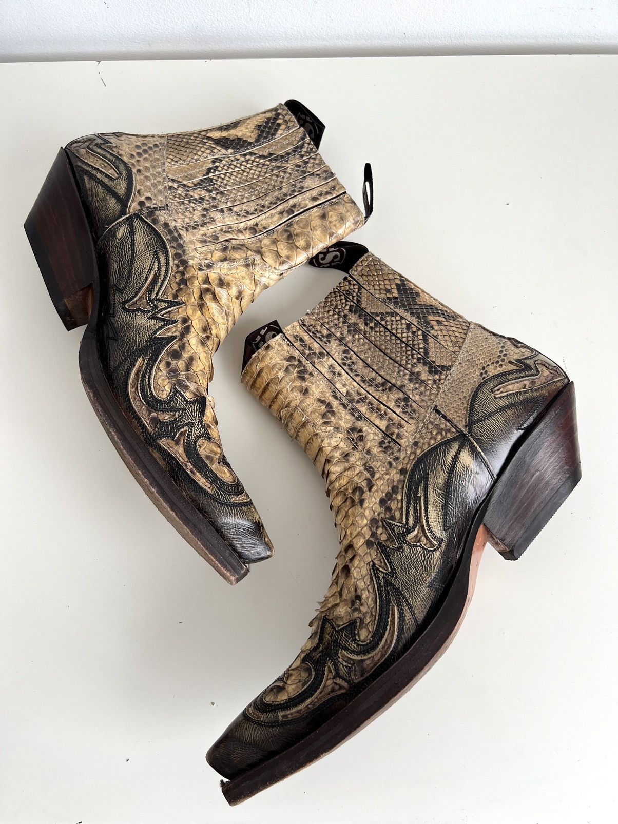 Sendra 🔥Sendra 4660 Genuine Python Snakeskin Leather Western Boots Size US 9.5 / EU 42-43 - 13 Thumbnail