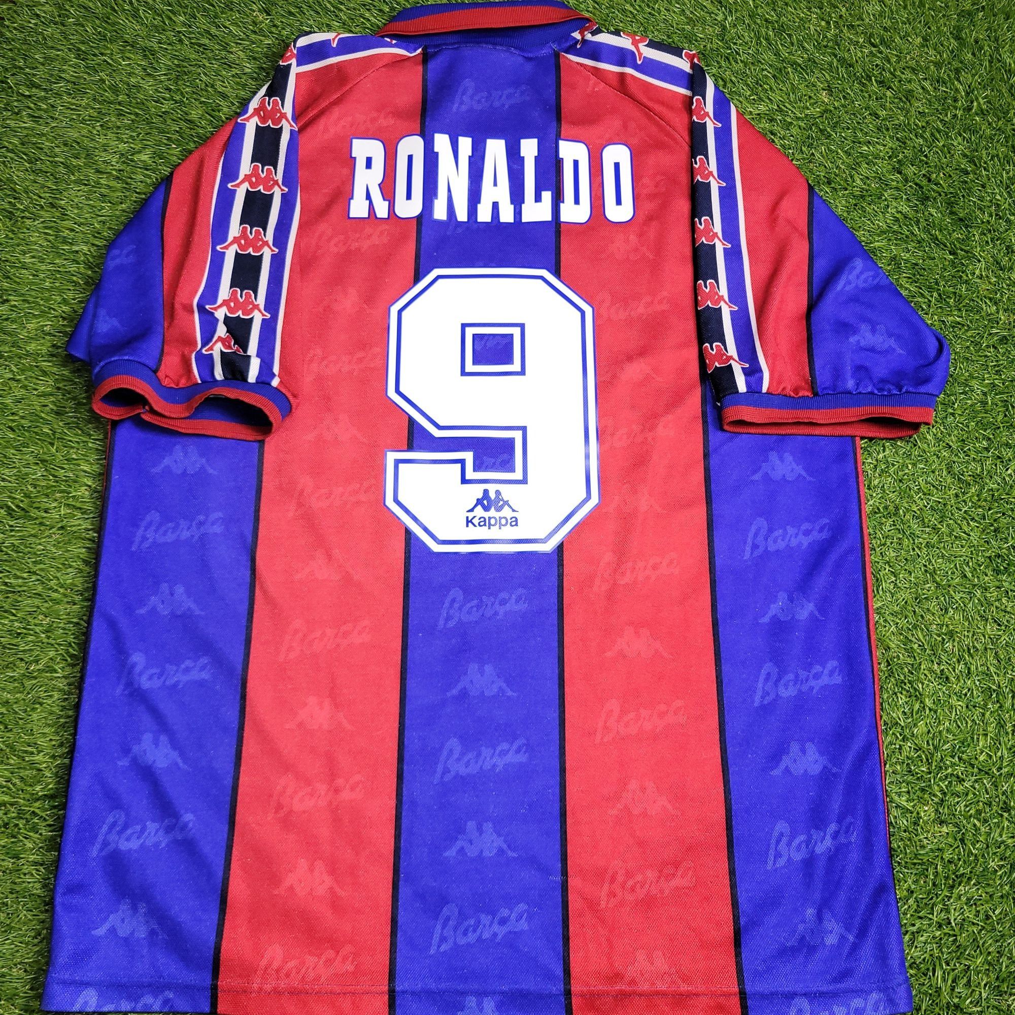 イタリア製Kappa カッパ バルセロナ 1996/97 No.9 ロナウド ウェア