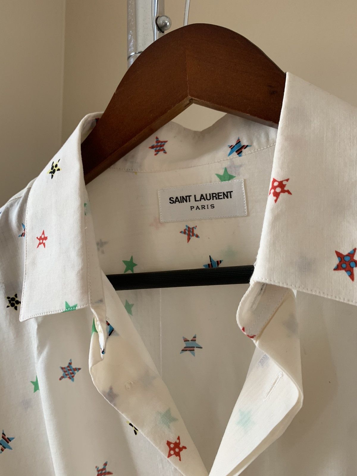 Saint Laurent Paris Saint Laurent star print shirt Size US L / EU 52-54 / 3 - 8 Thumbnail