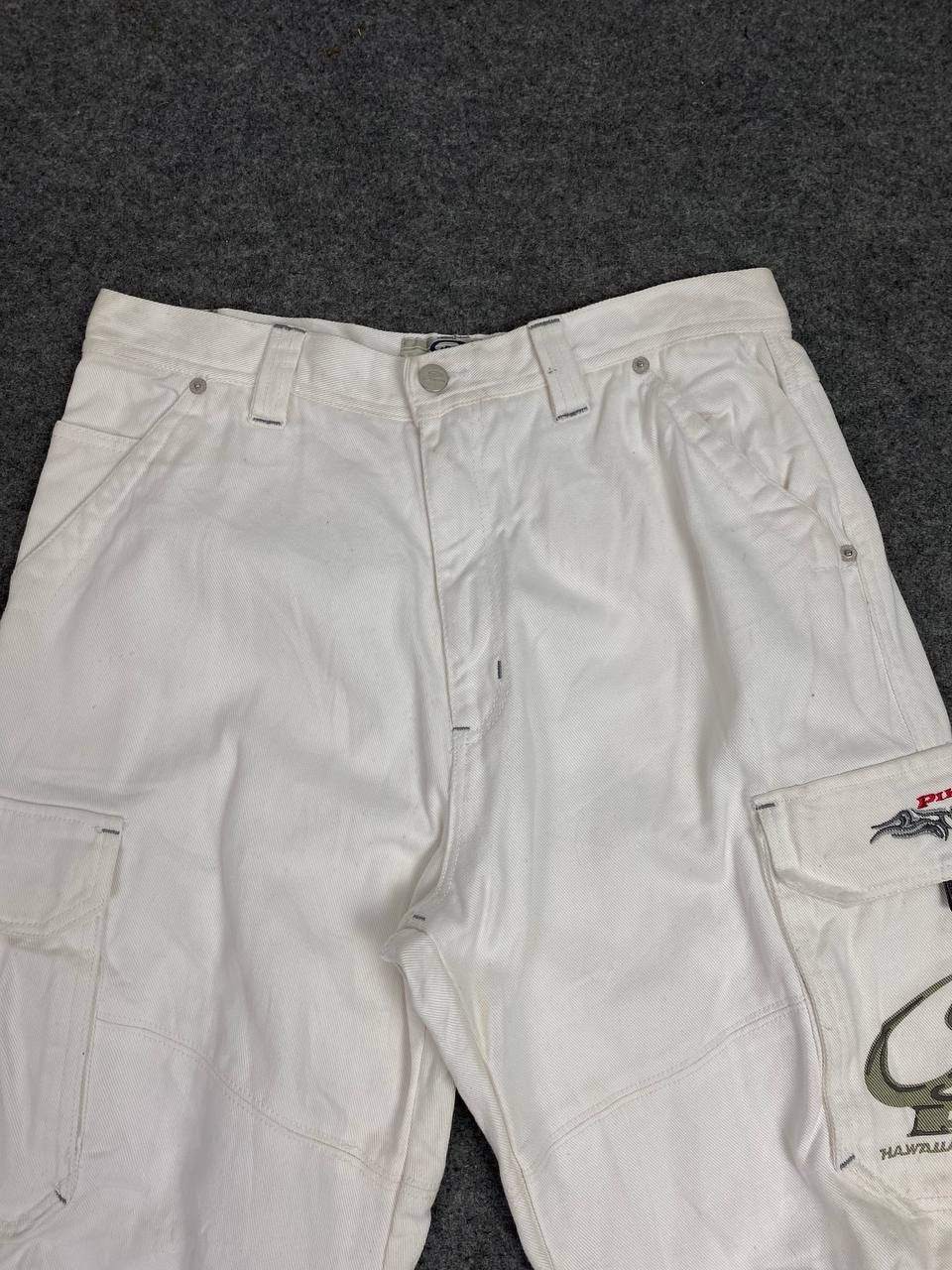 Japanese Brand vintage 90s piko baggy white denim nice design Size US 32 / EU 48 - 8 Thumbnail