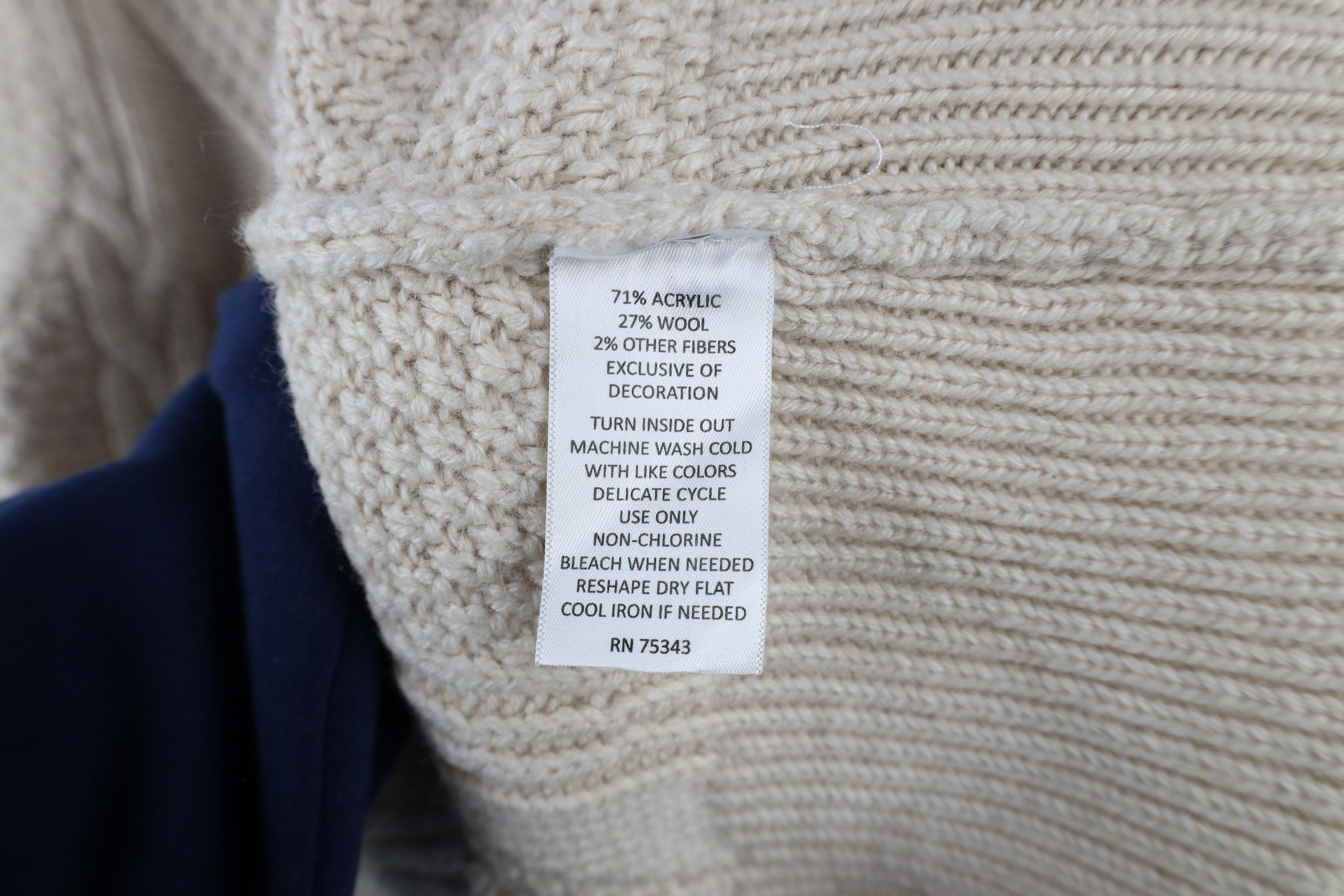 Vintage NOS Vintage Fisherman Knit Elbow Patch Cardigan Sweater Size M / US 6-8 / IT 42-44 - 8 Thumbnail